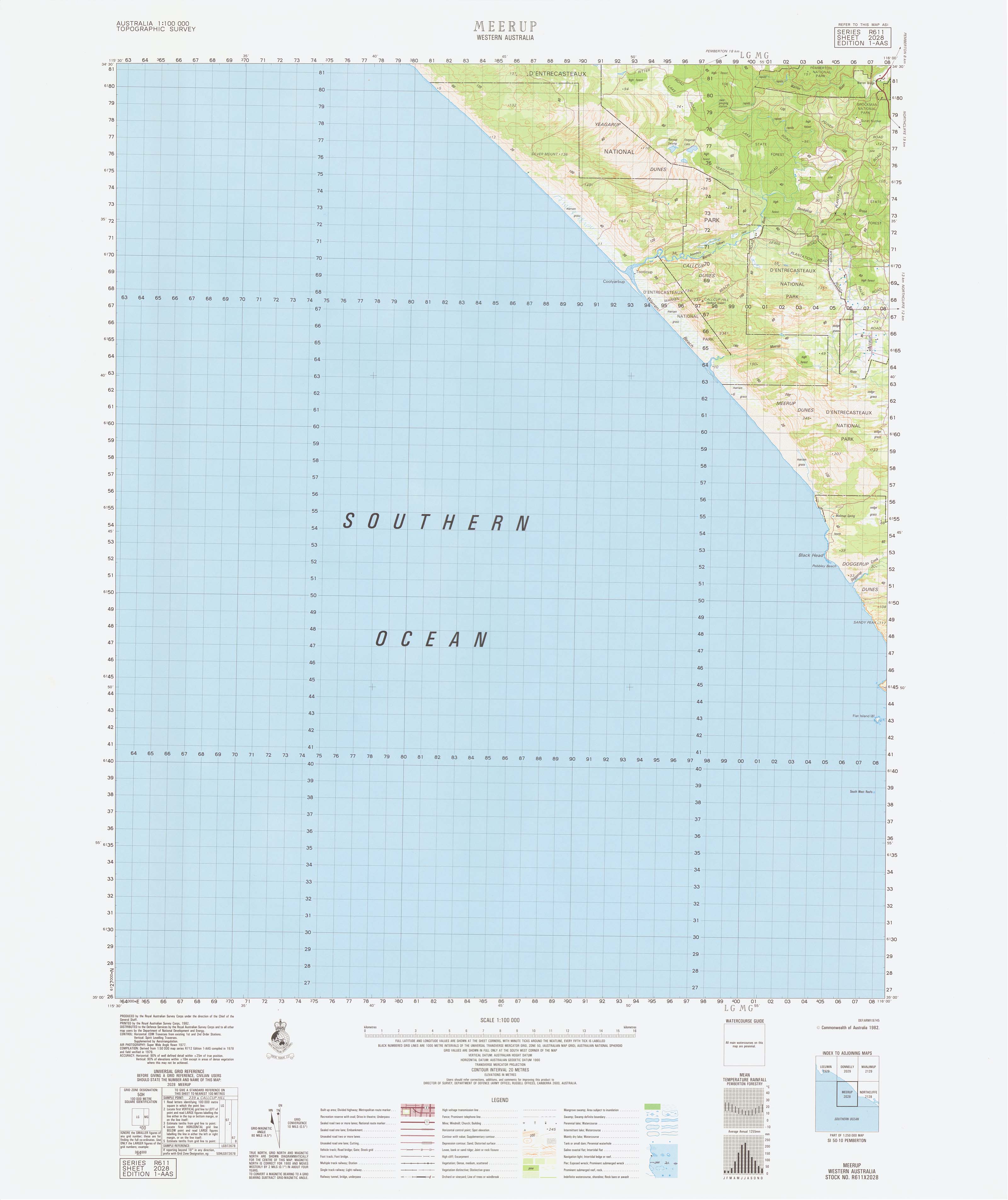 2028 Meerup 1:100k Topographic Map