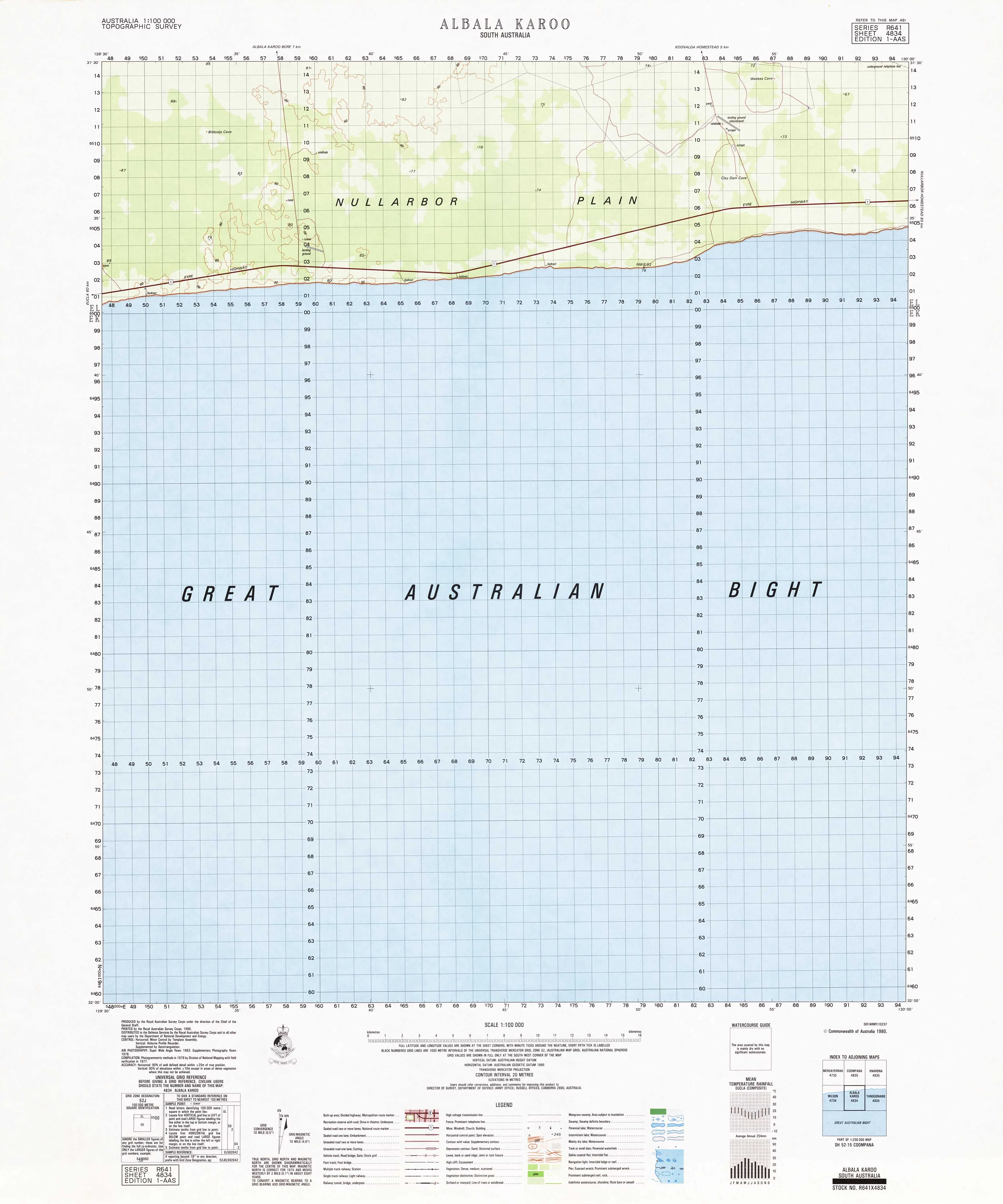 4834 Albala Karoo 1:100k Topographic Map