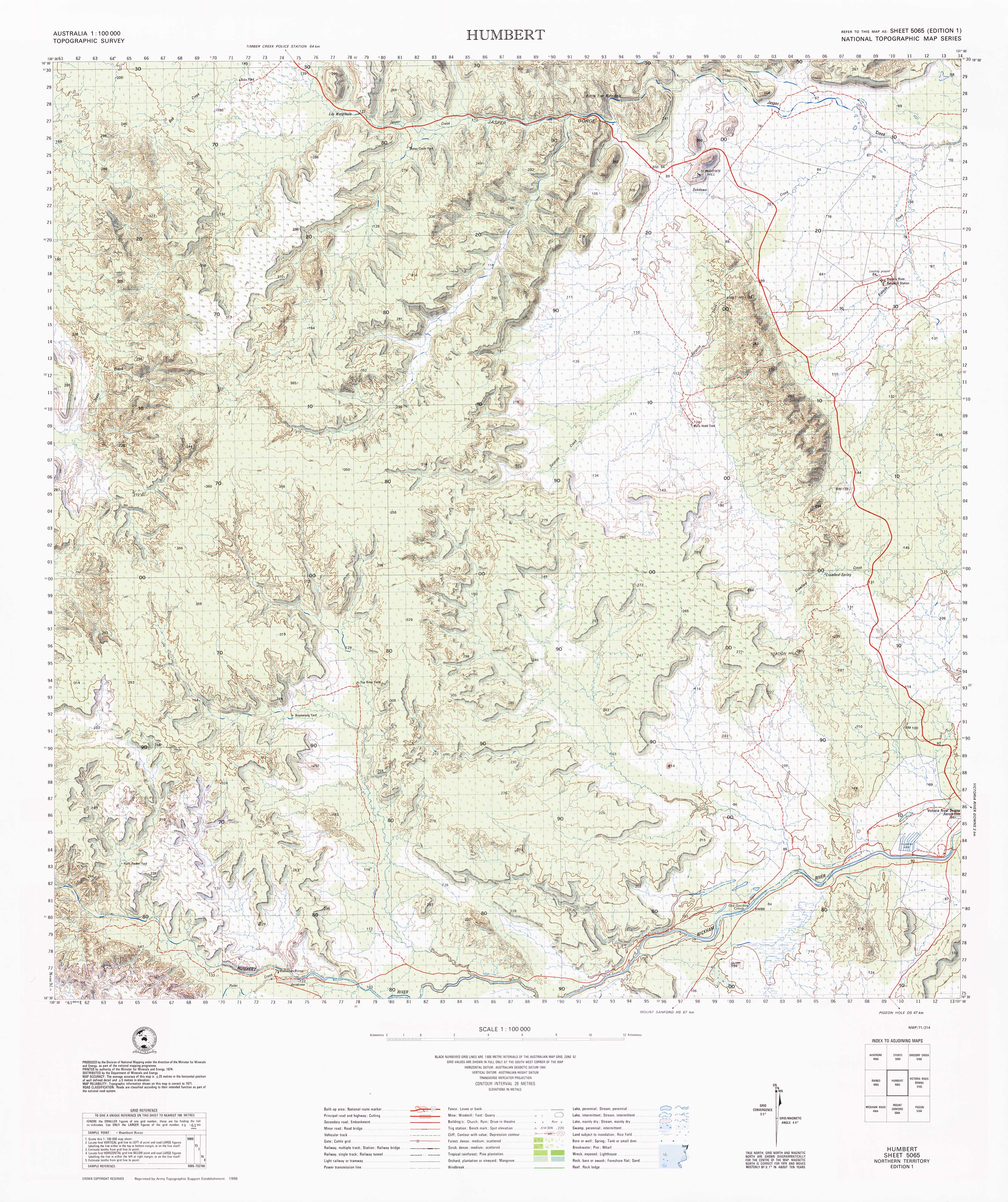 5065 Humbert 1:100k Topographic Map