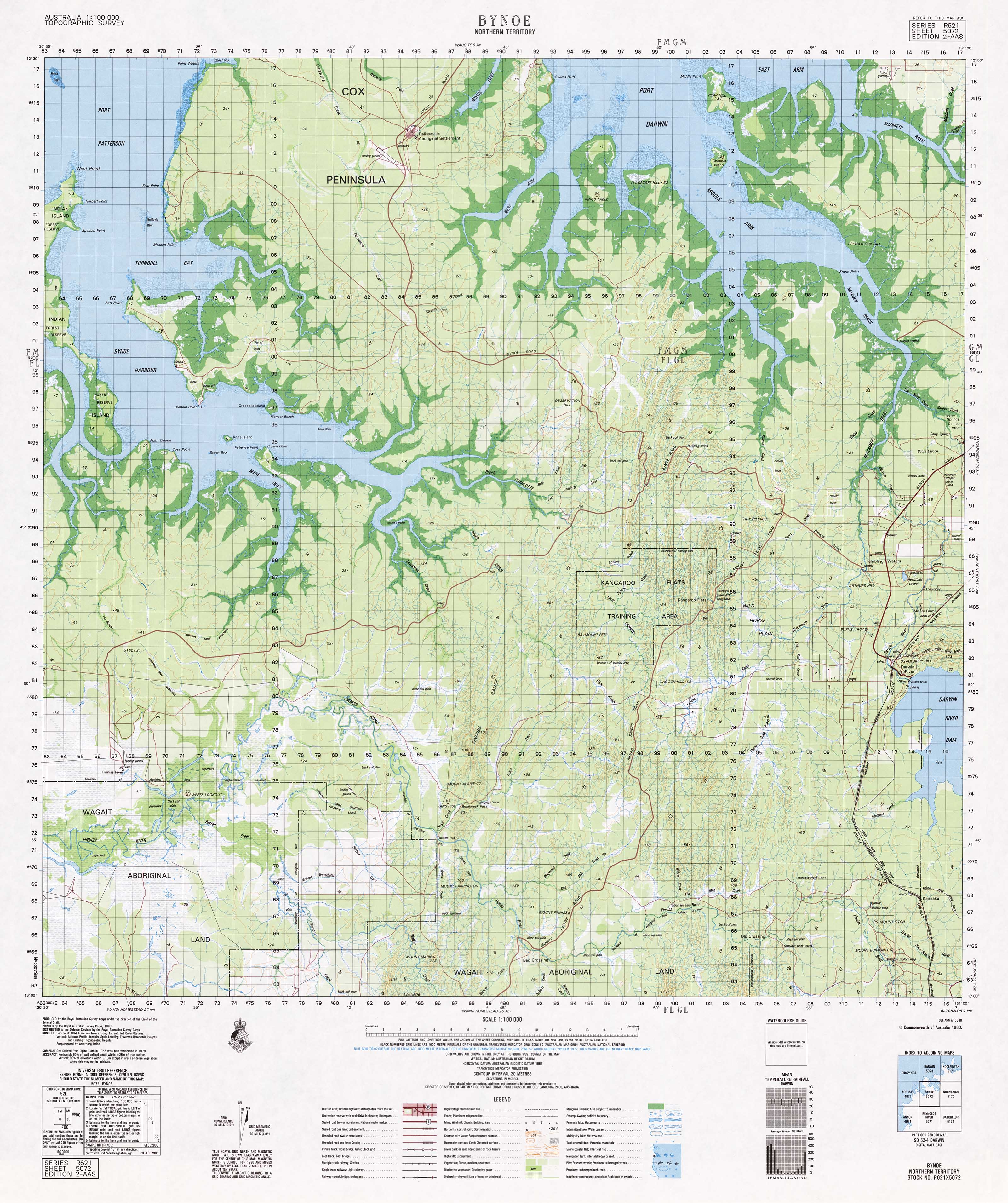 5072 Bynoe 1:100k Topographic Map
