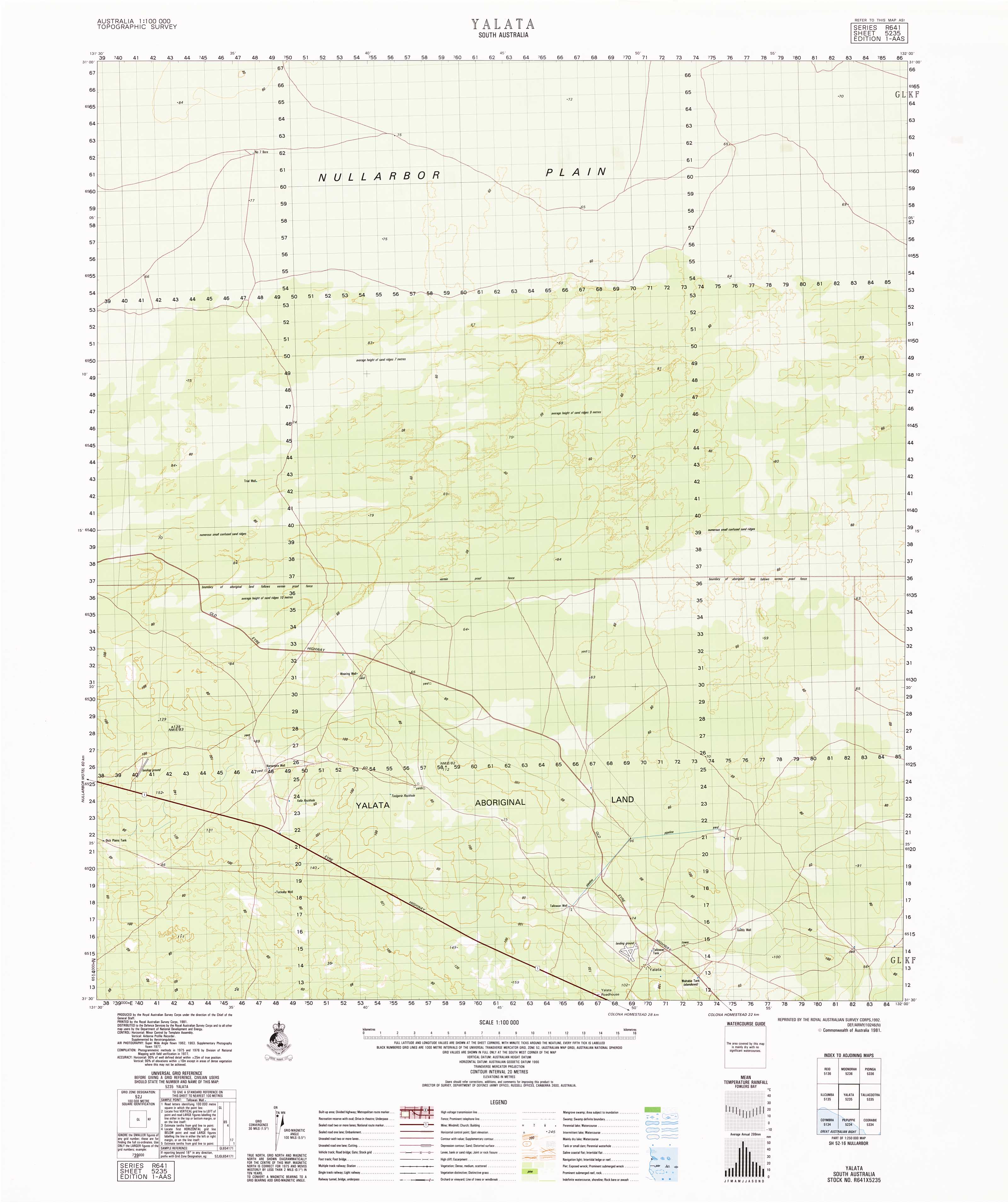 5235 Yalata 1:100k Topographic Map