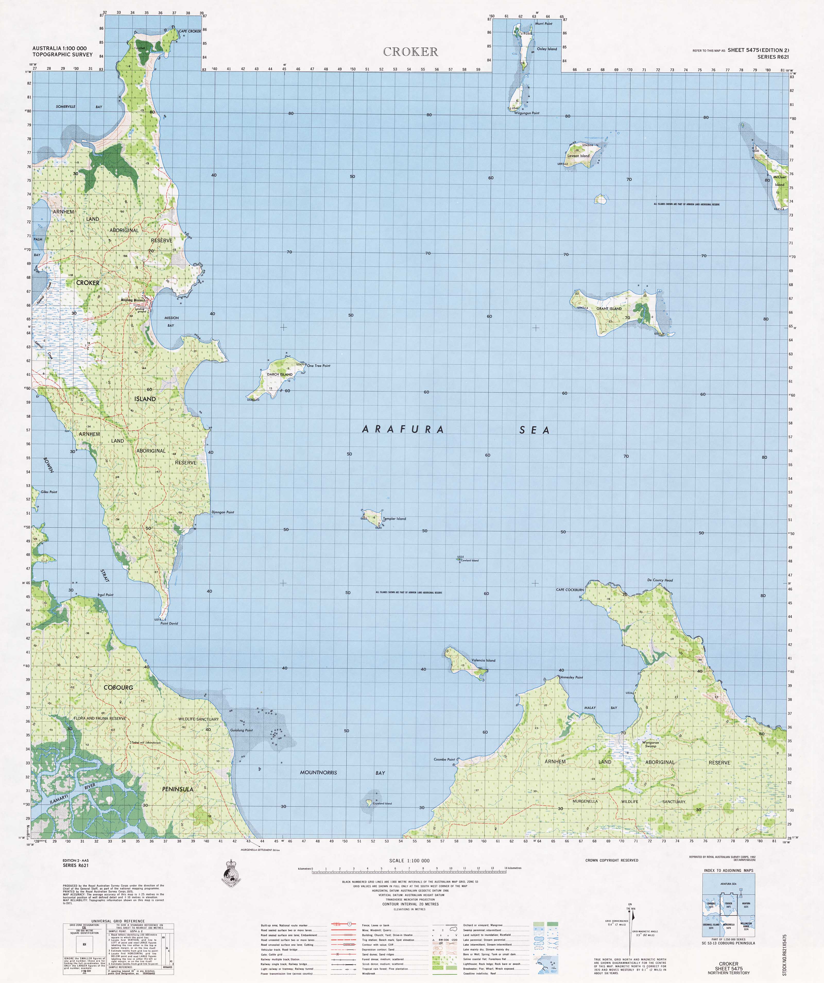 5475 Croker 1:100k Topographic Map