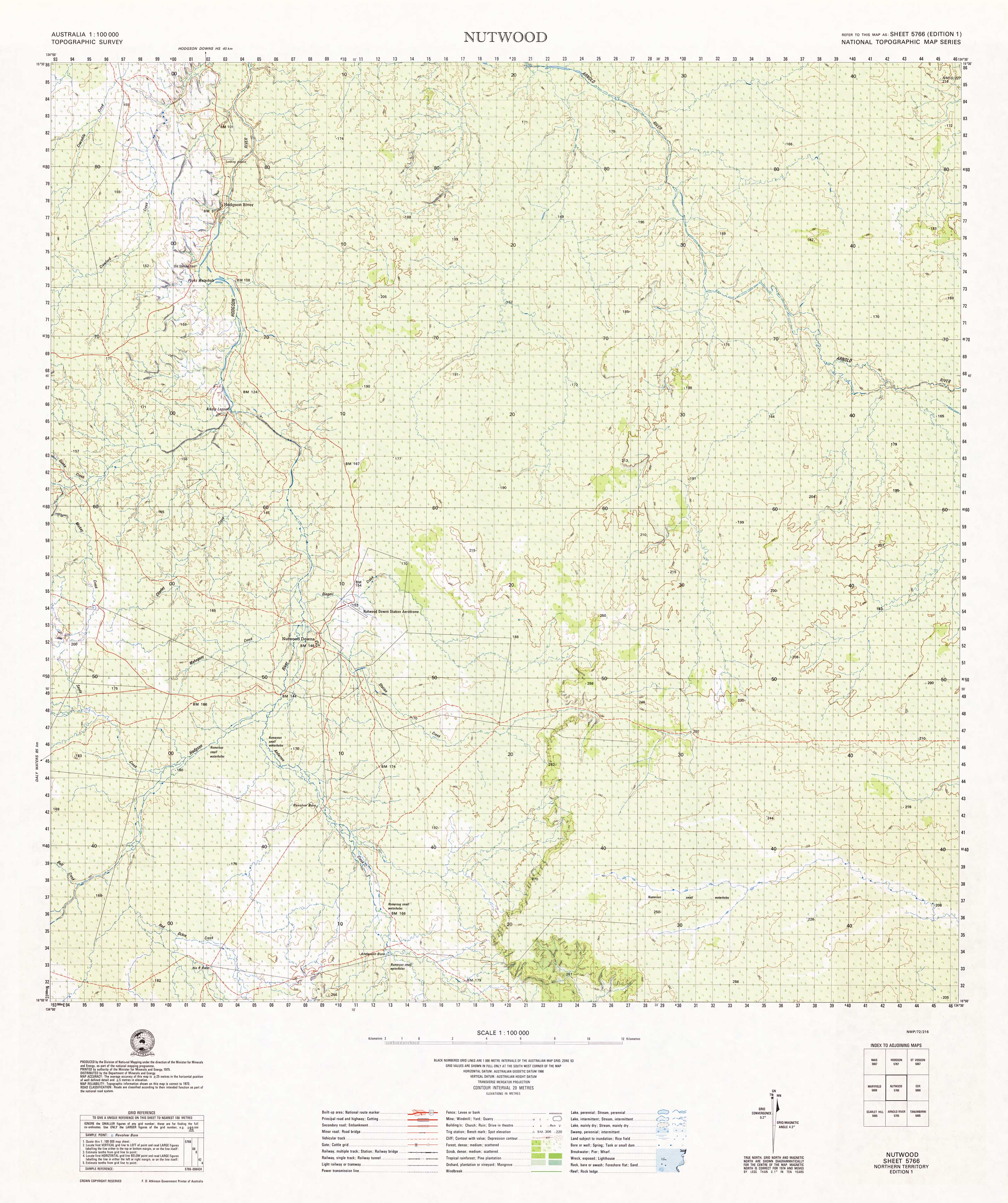 5766 Nutwood 1:100k Topographic Map