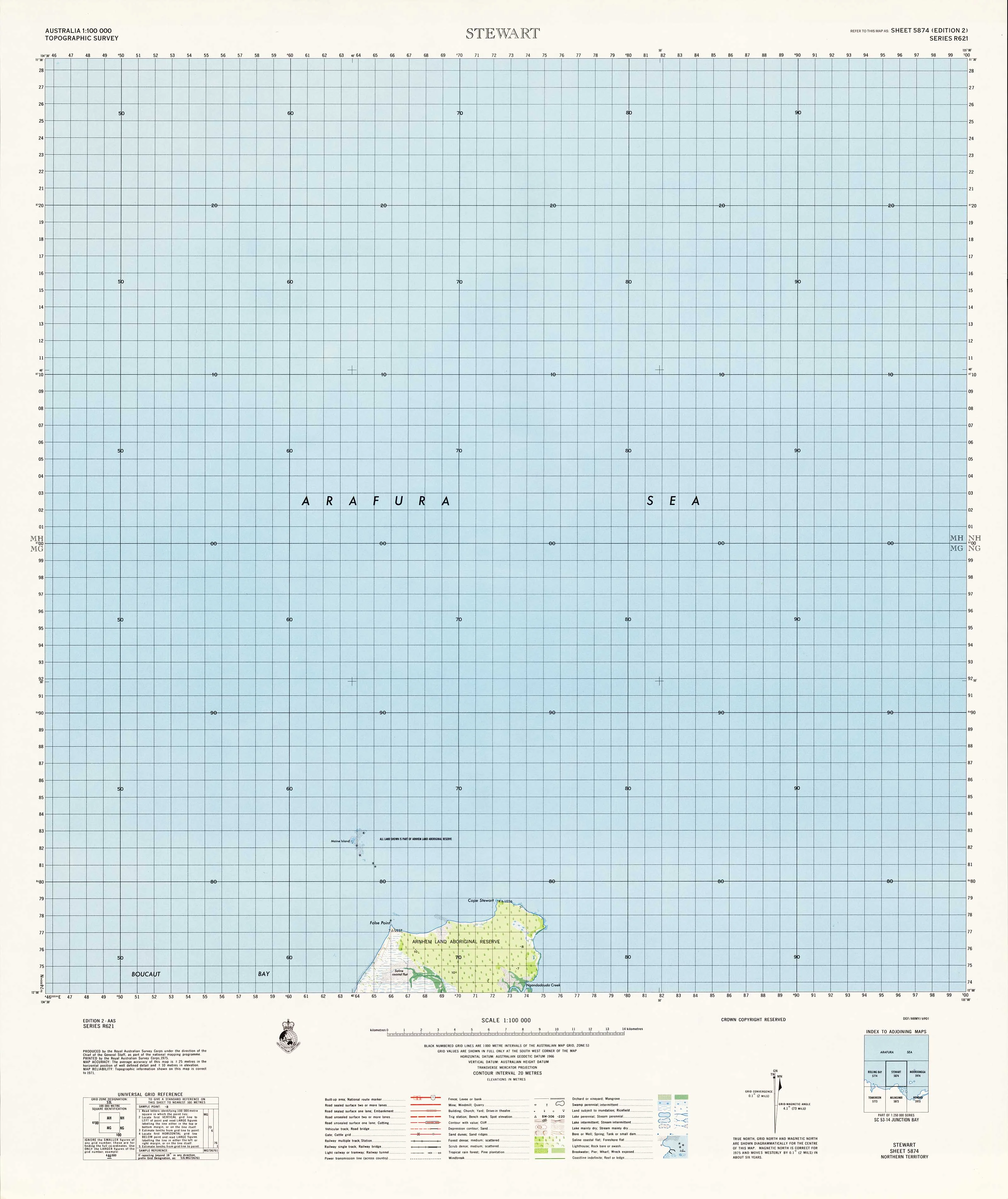 5874 Stewart 1:100k Topographic Map