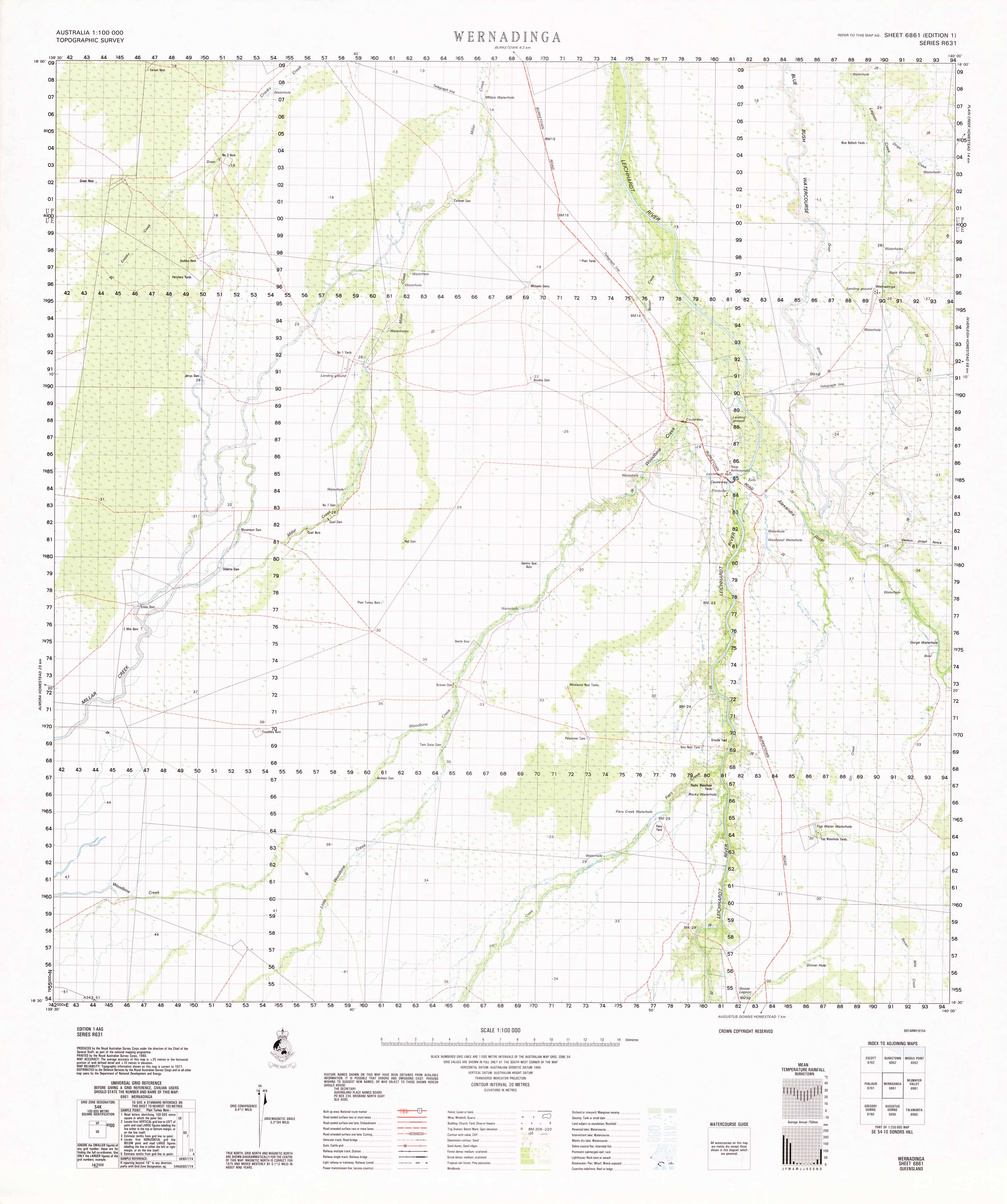 6861 Wernadinga 1:100k Topographic Map