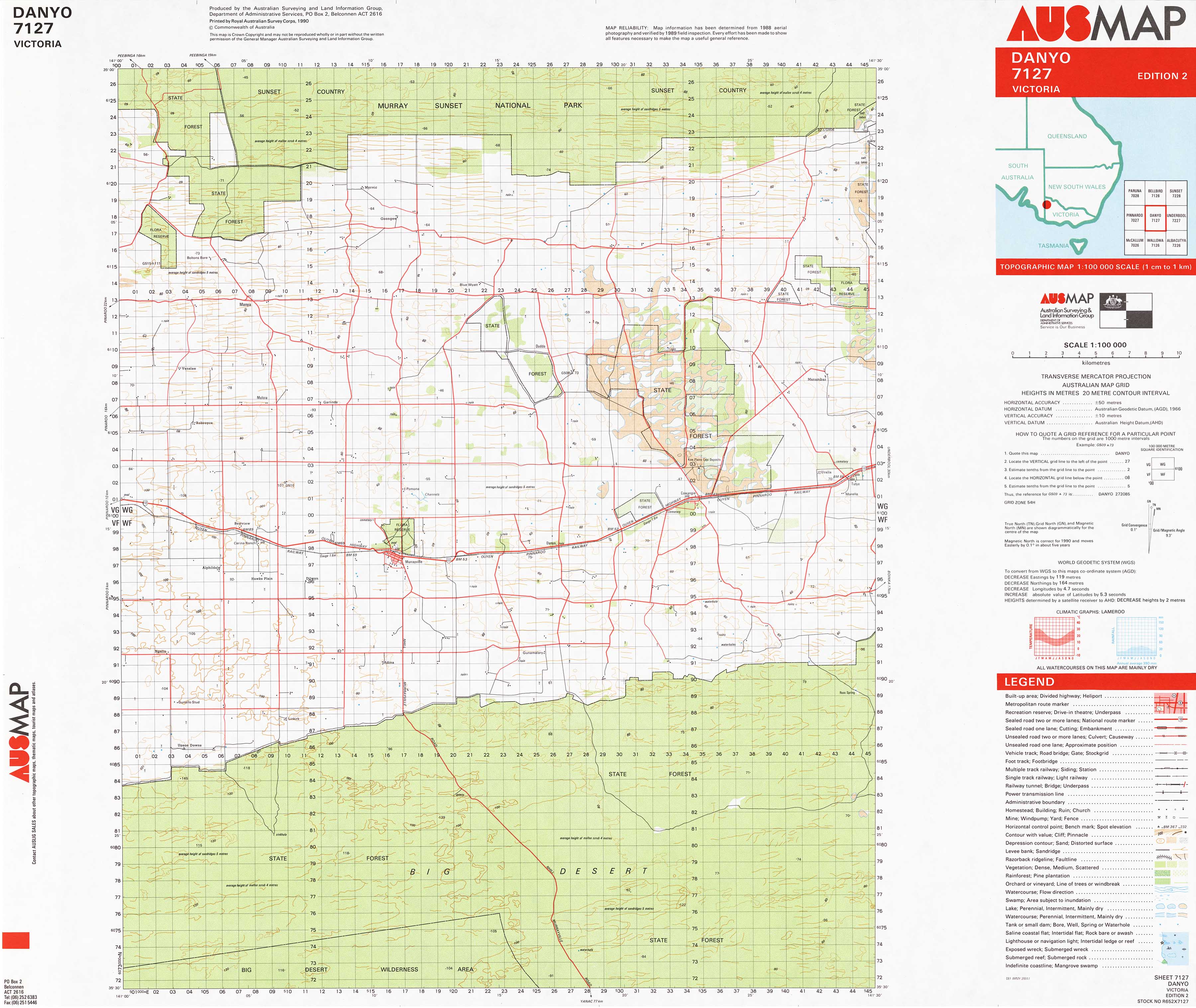 7127 Danyo 1:100k Topographic Map