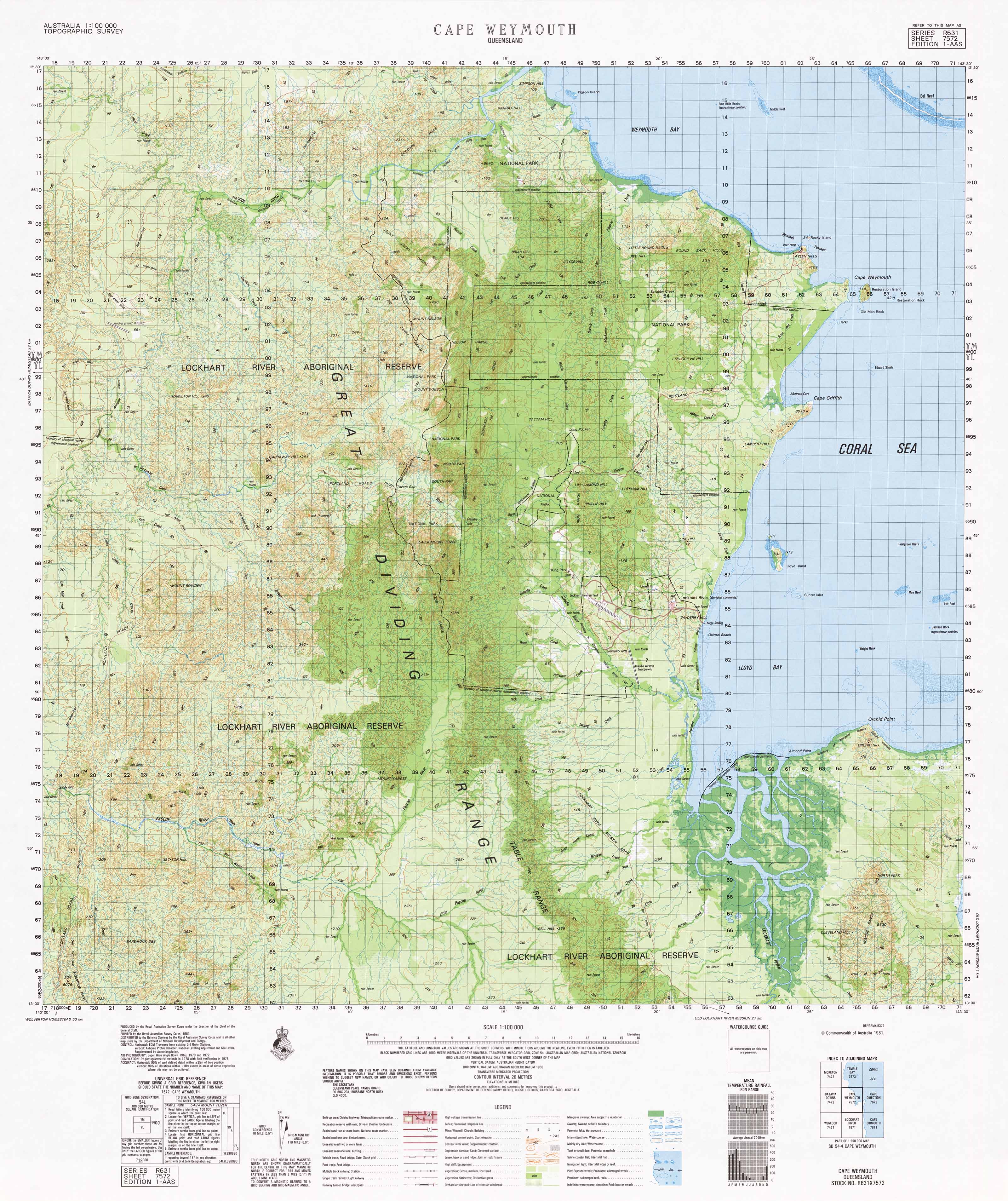 7572 Cape Weymouth 1:100k Topographic Map