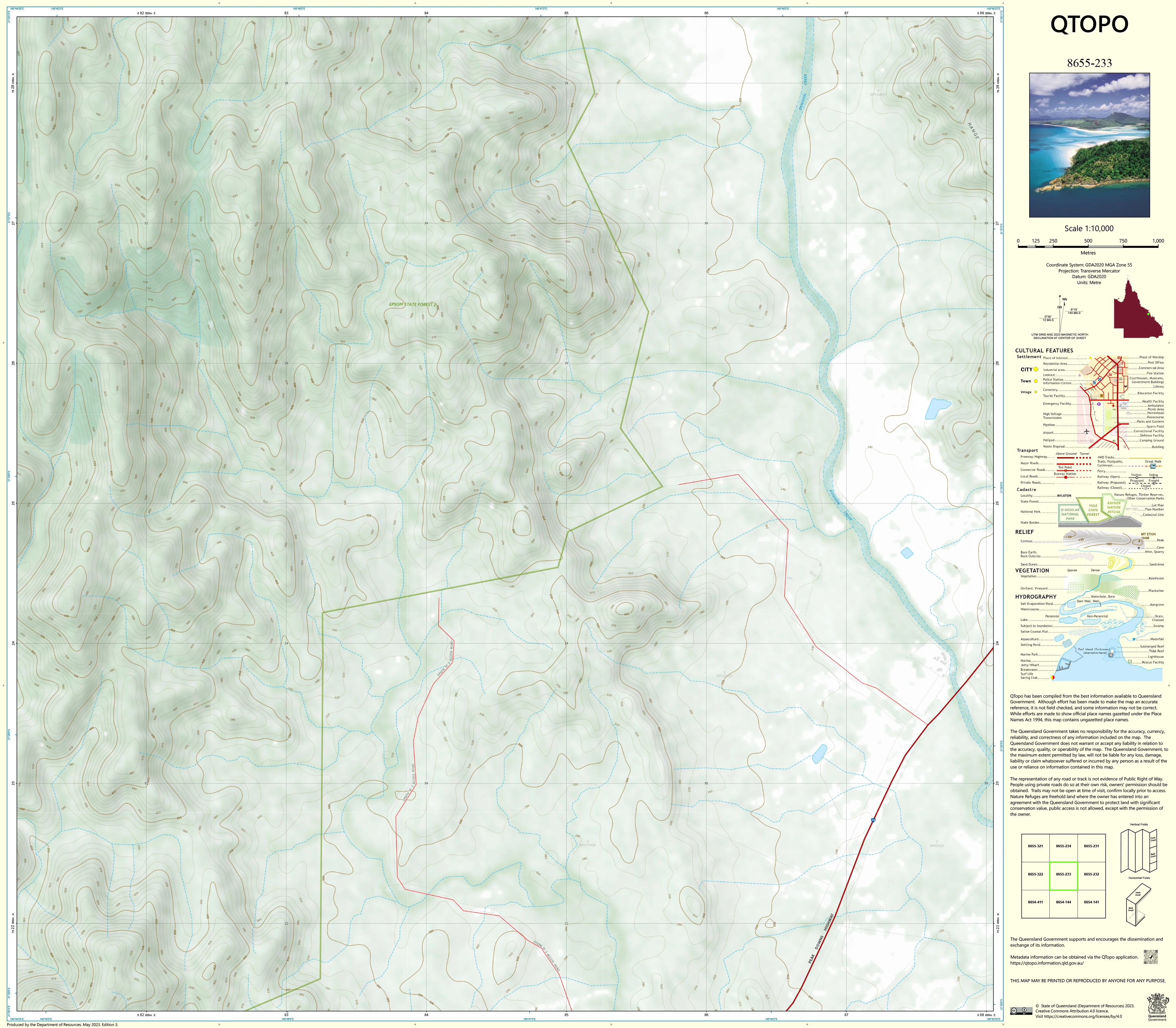 8655-233 QTopo 1:10,000 Topographic Map