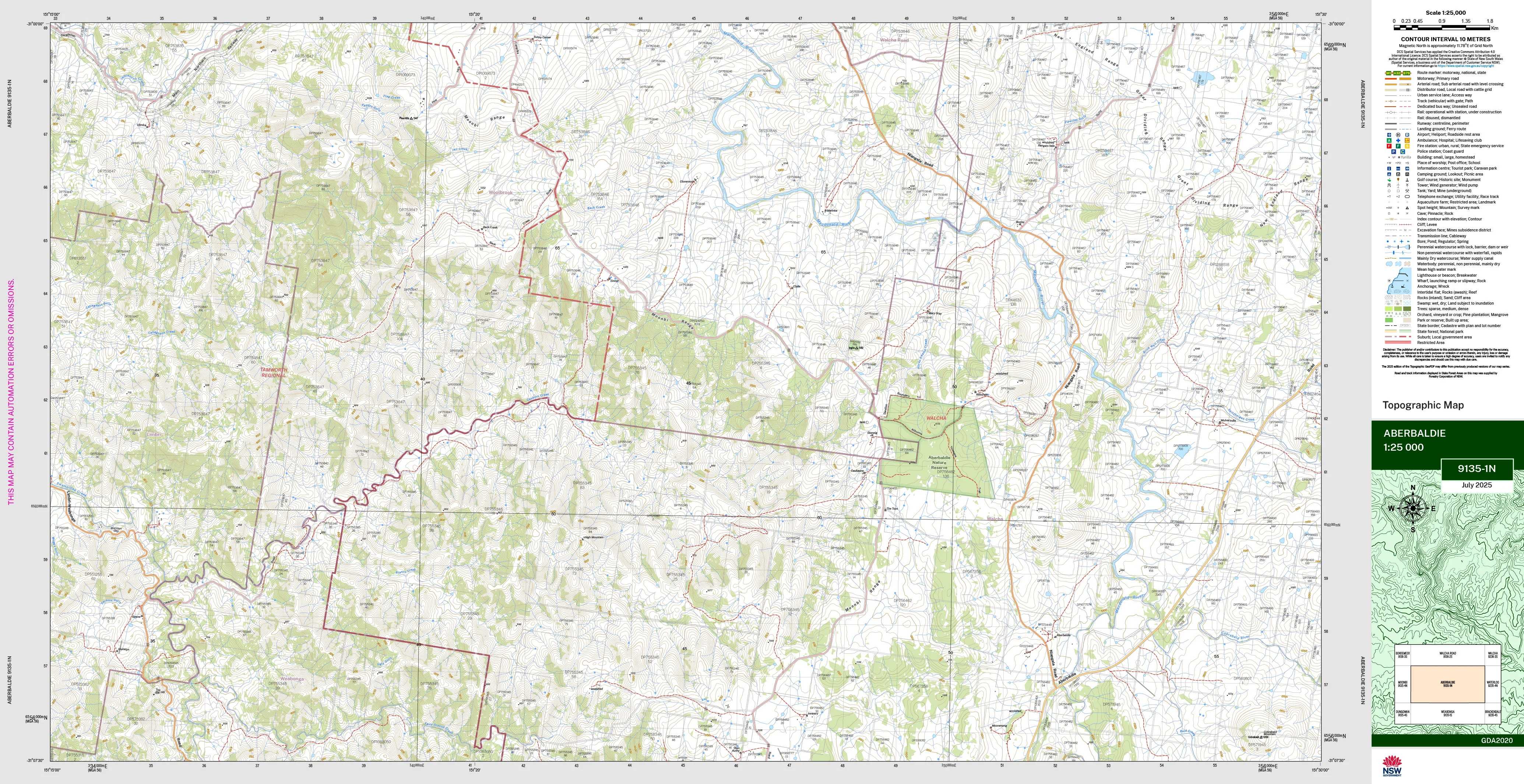 Aberbaldie 9135-1N Topographic Map 1:25k