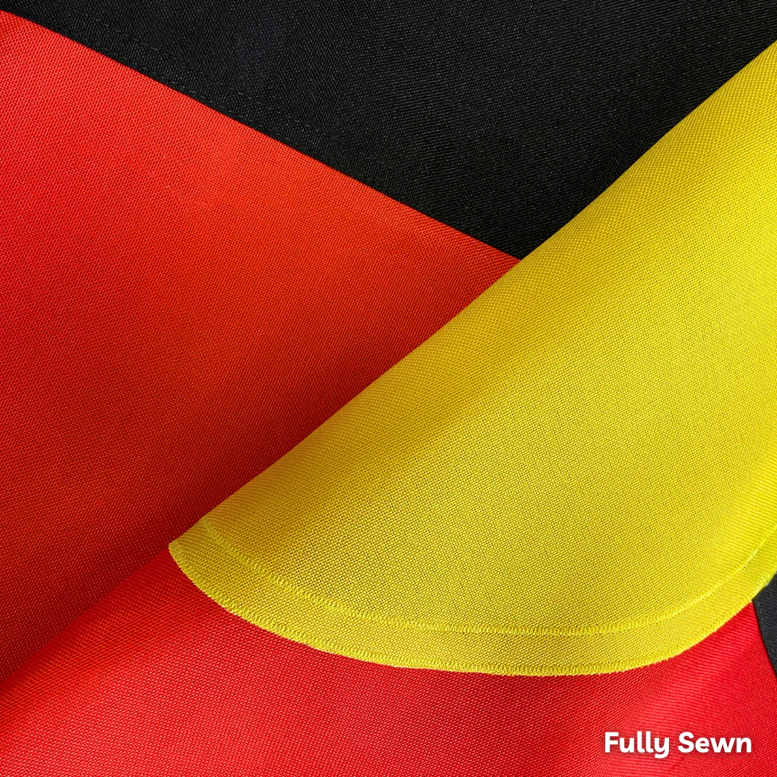 Aboriginal Flag (fully sewn) 900 x 450mm - Image 2
