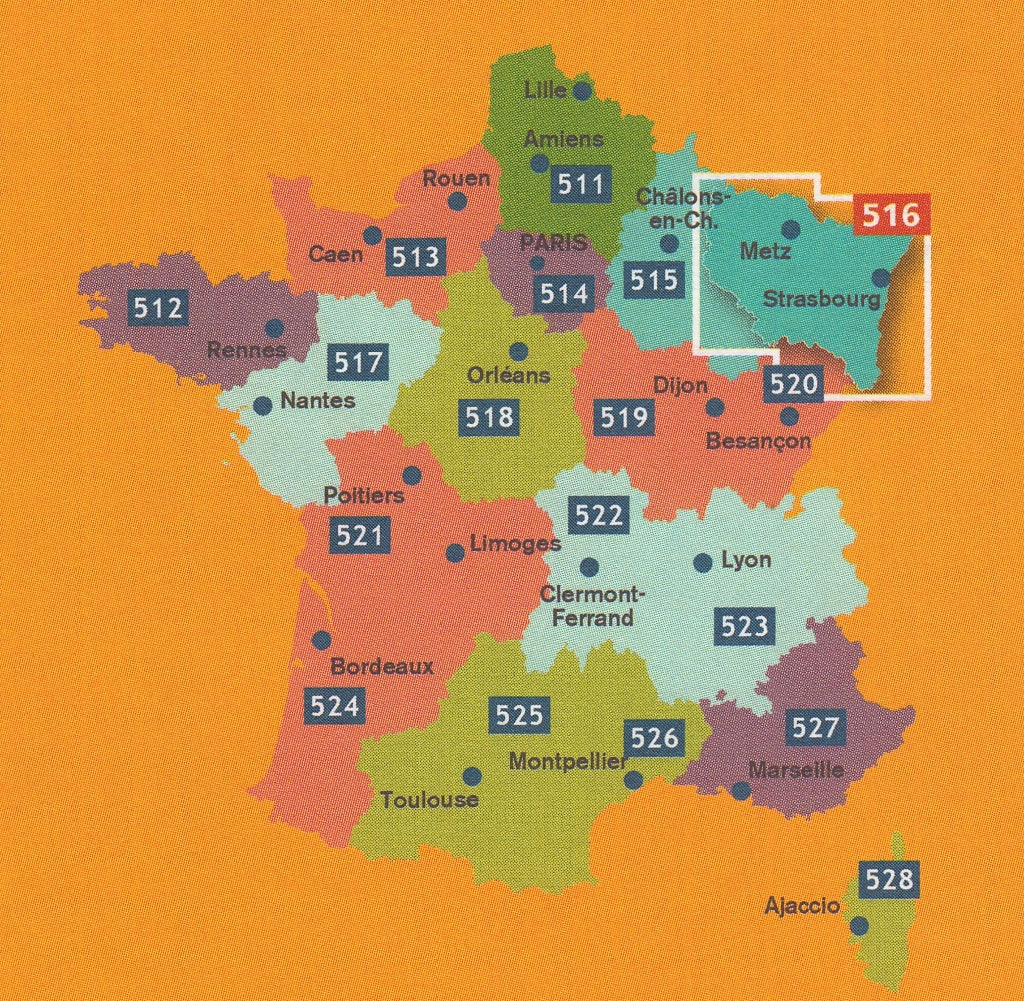 France Alsace, Lorraine 516 Michelin Map - Image 2