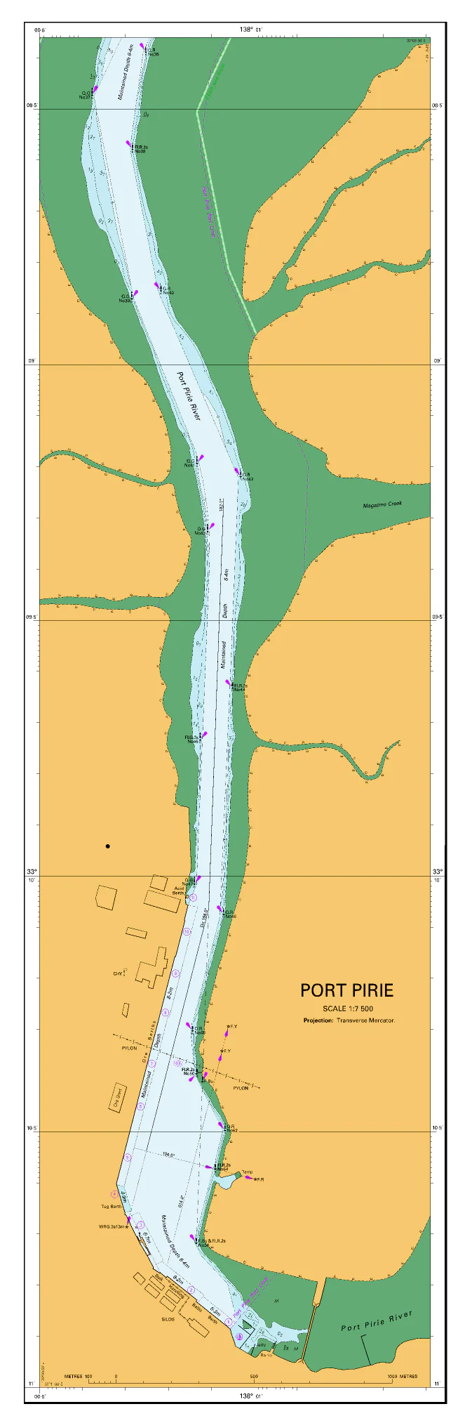 AUS 136 - Approaches to Whyalla and Port Pirie Nautical Chart - Image 2