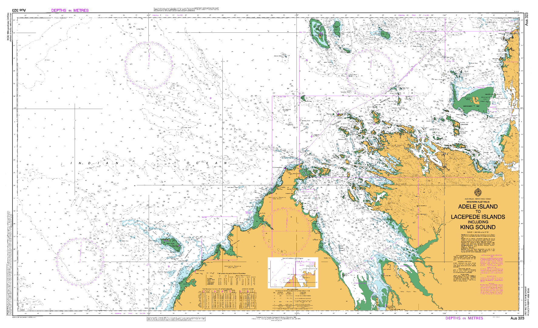 AUS 323 - Adele Island to Lacepede Islands including King Sound Nautical Chart