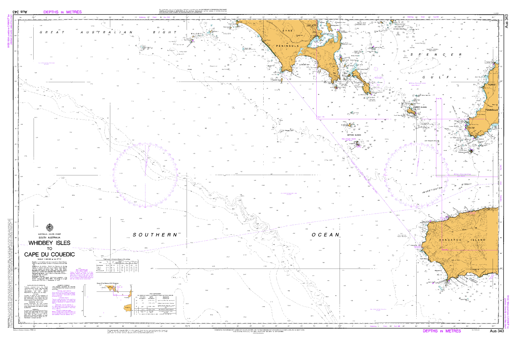AUS 343 - Whidbey Isles to Cape Du Couedic Nautical Chart