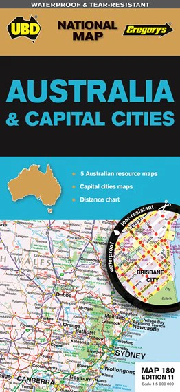 Australia 180 UBD Large Paper Folded Map