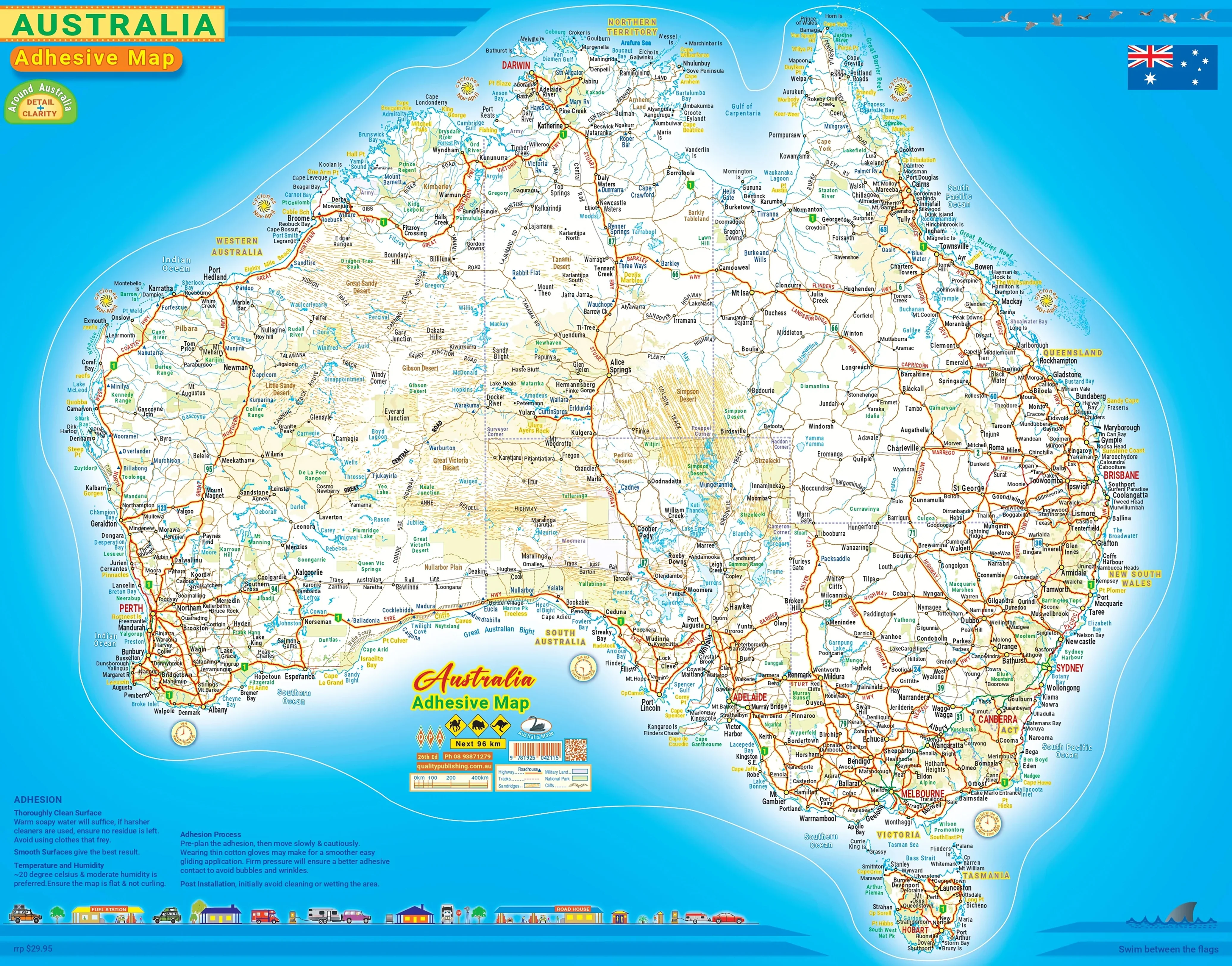 Australia, Asia & New Zealand Wall Maps