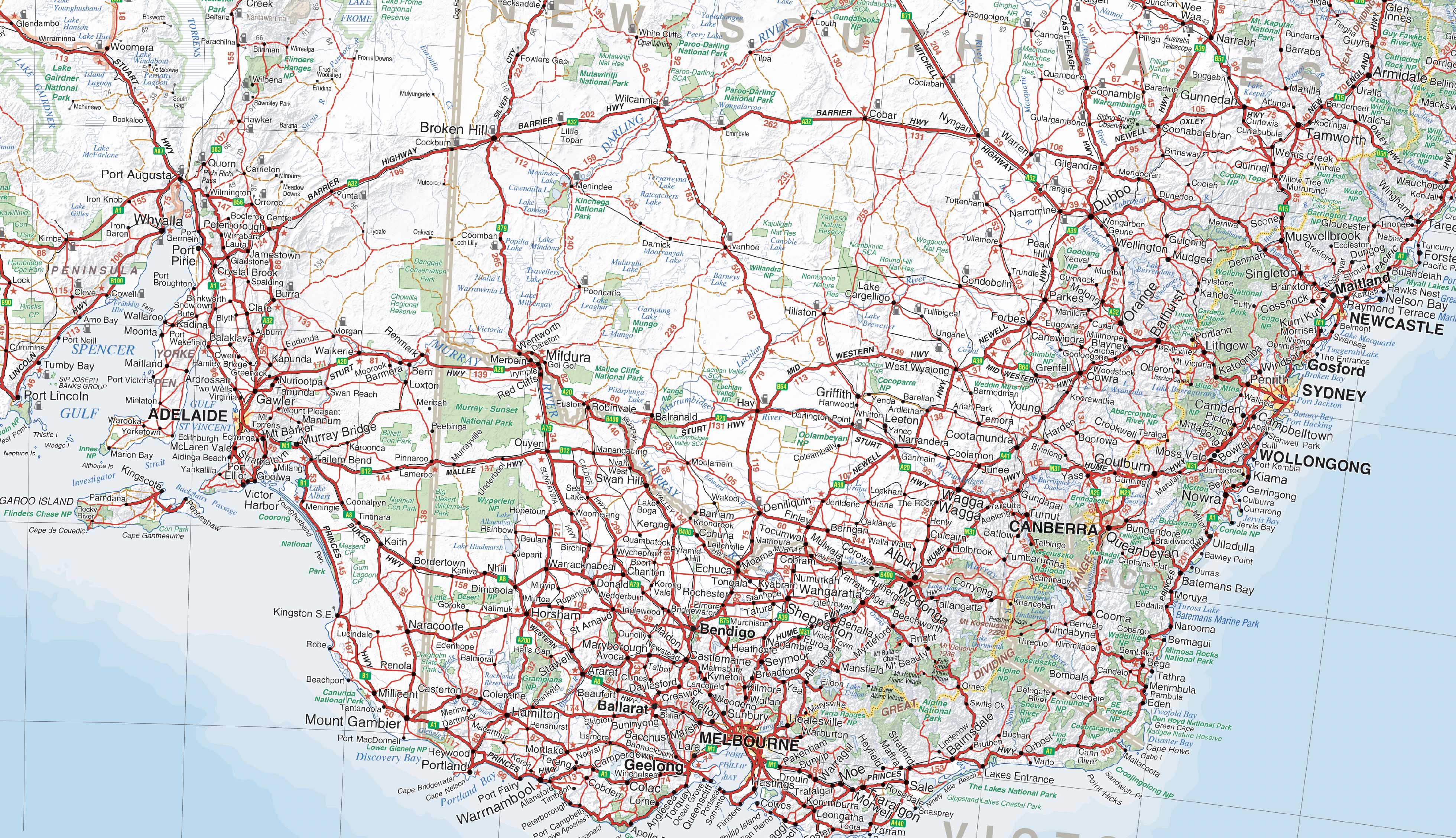 Australia Hema 1000 x 875mm Large Canvas Wall Map with Hang Rails - Image 2
