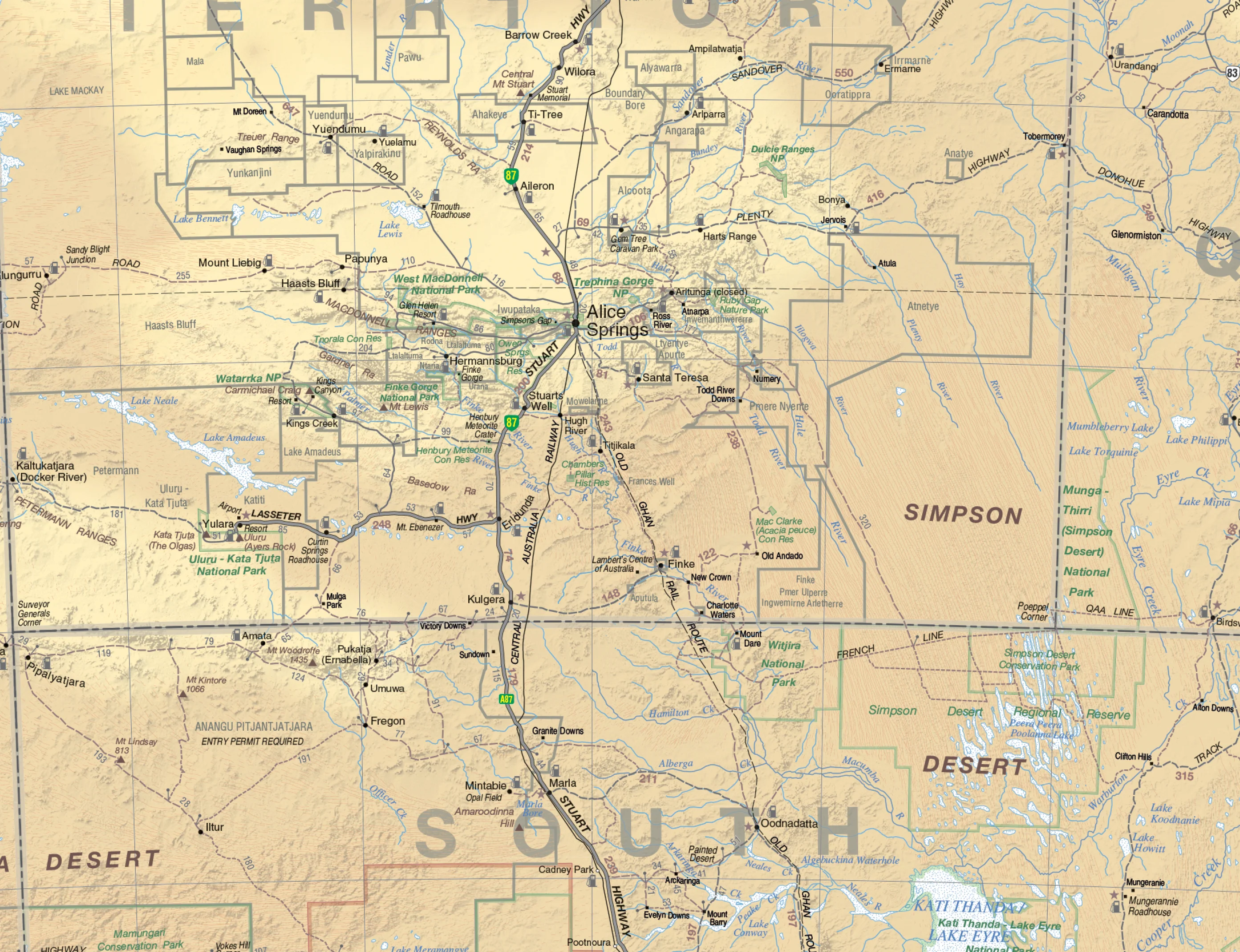 Australia Hema Road & Terrain Wall Map - Image 4