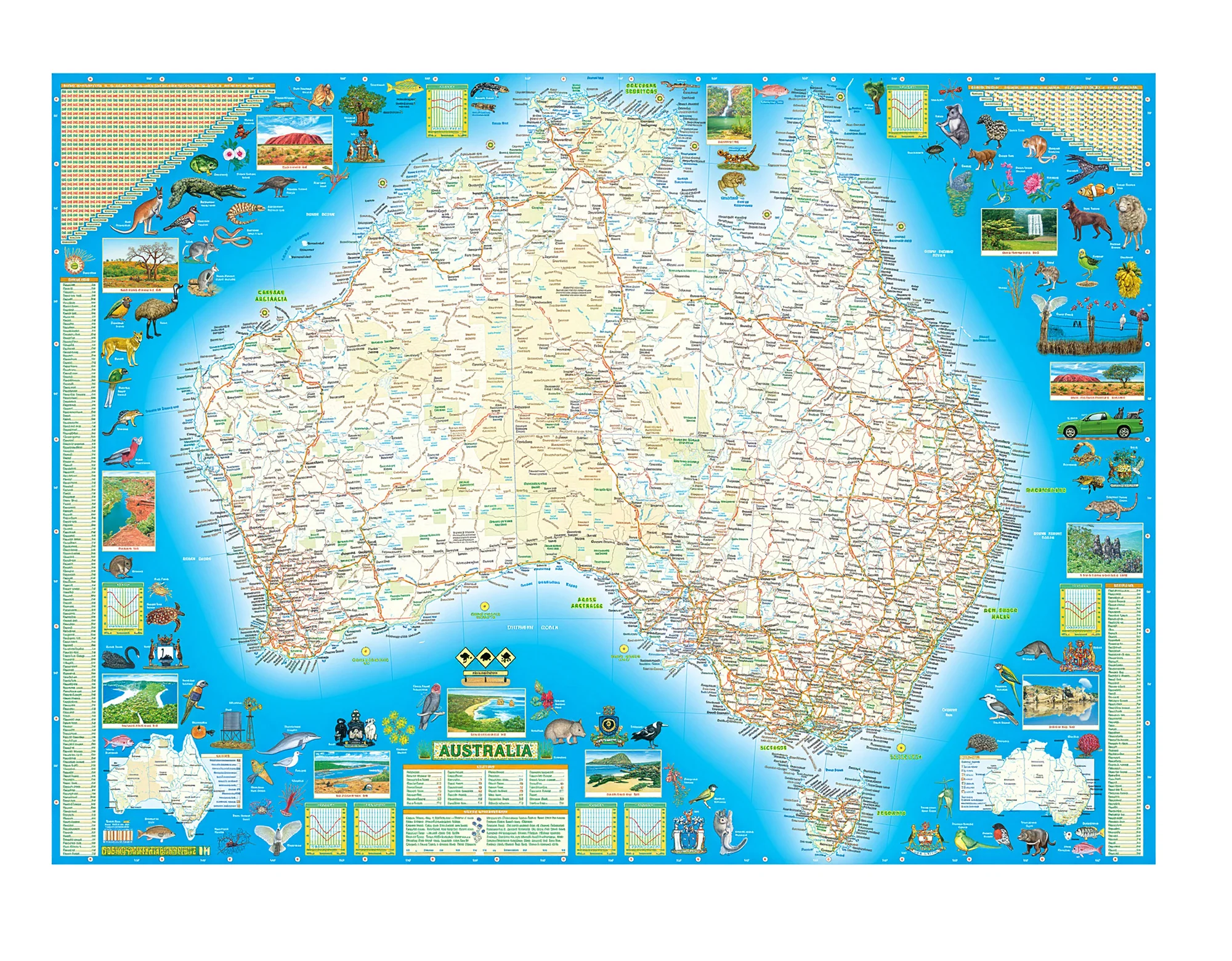 Australia Scratch Map (Large) 700 x 500mm by QPA