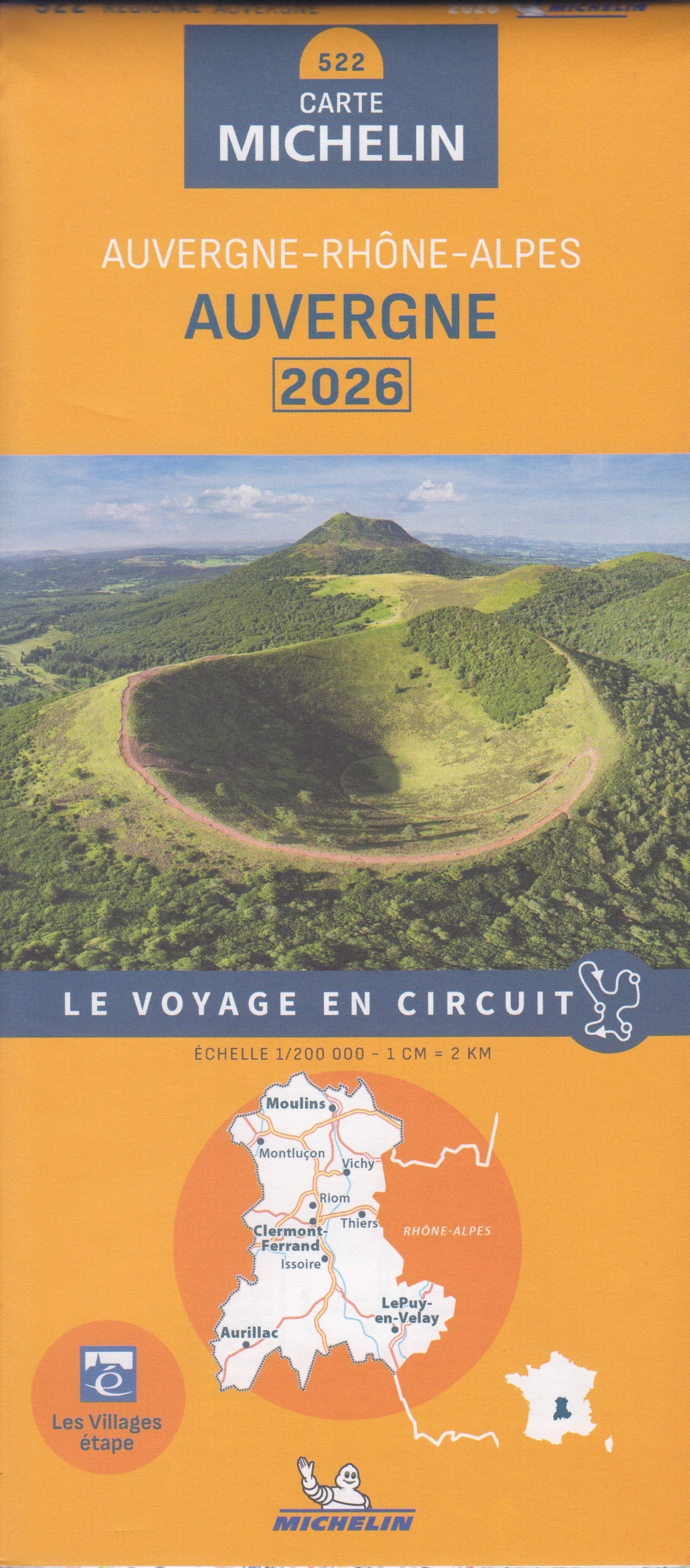 France Auvergne 522 Michelin Map