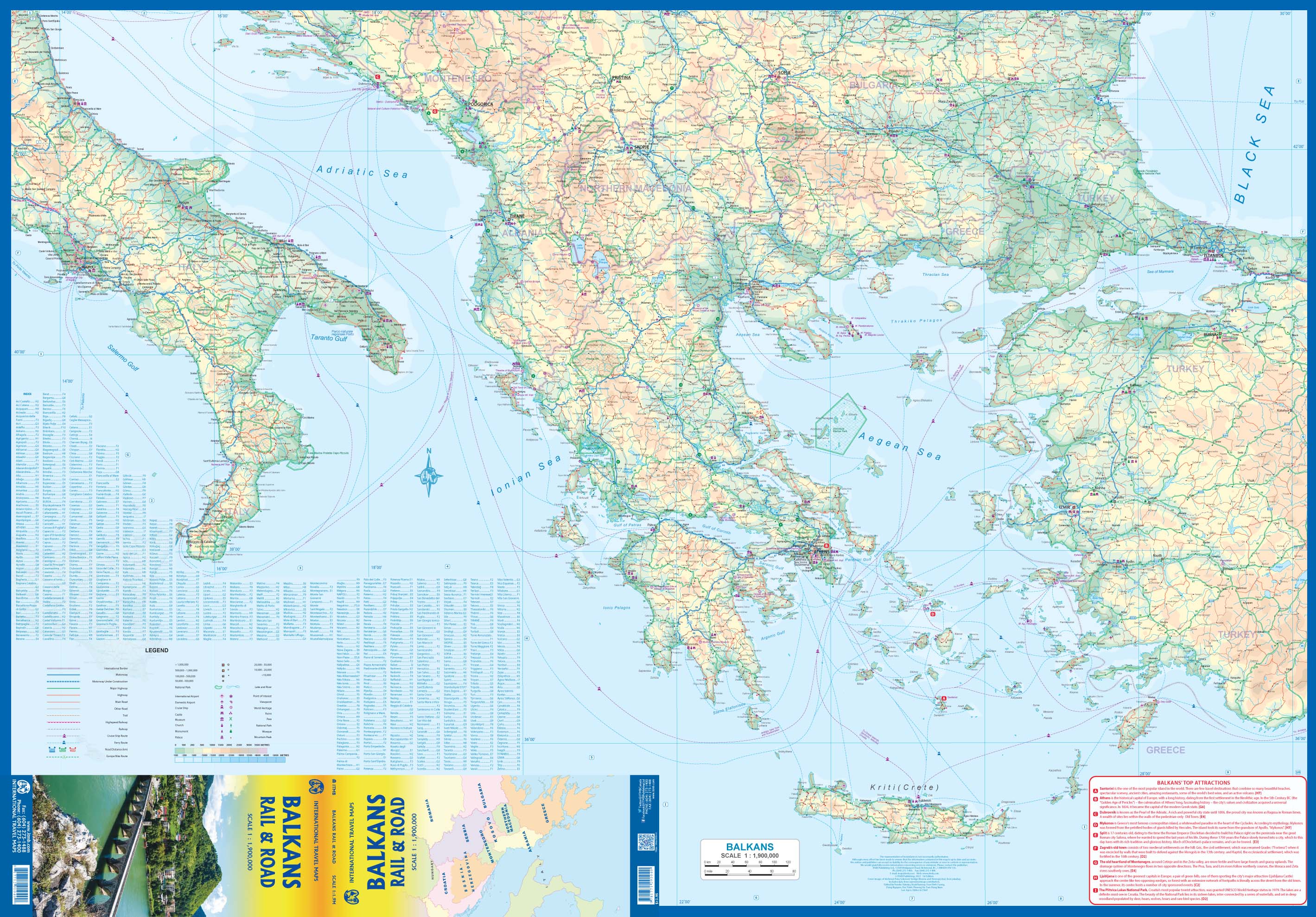 Balkans Rail & Road ITMB Map - Image 2