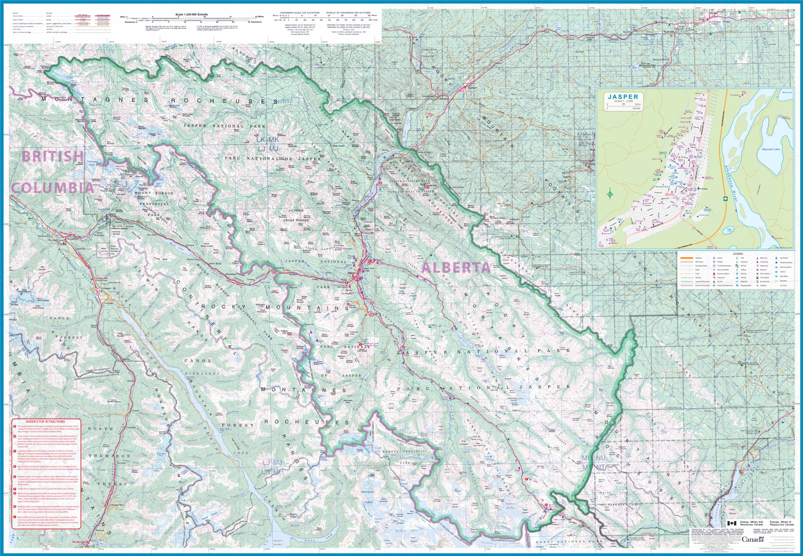 Banff & Jasper National Parks ITMB Map - Image 3