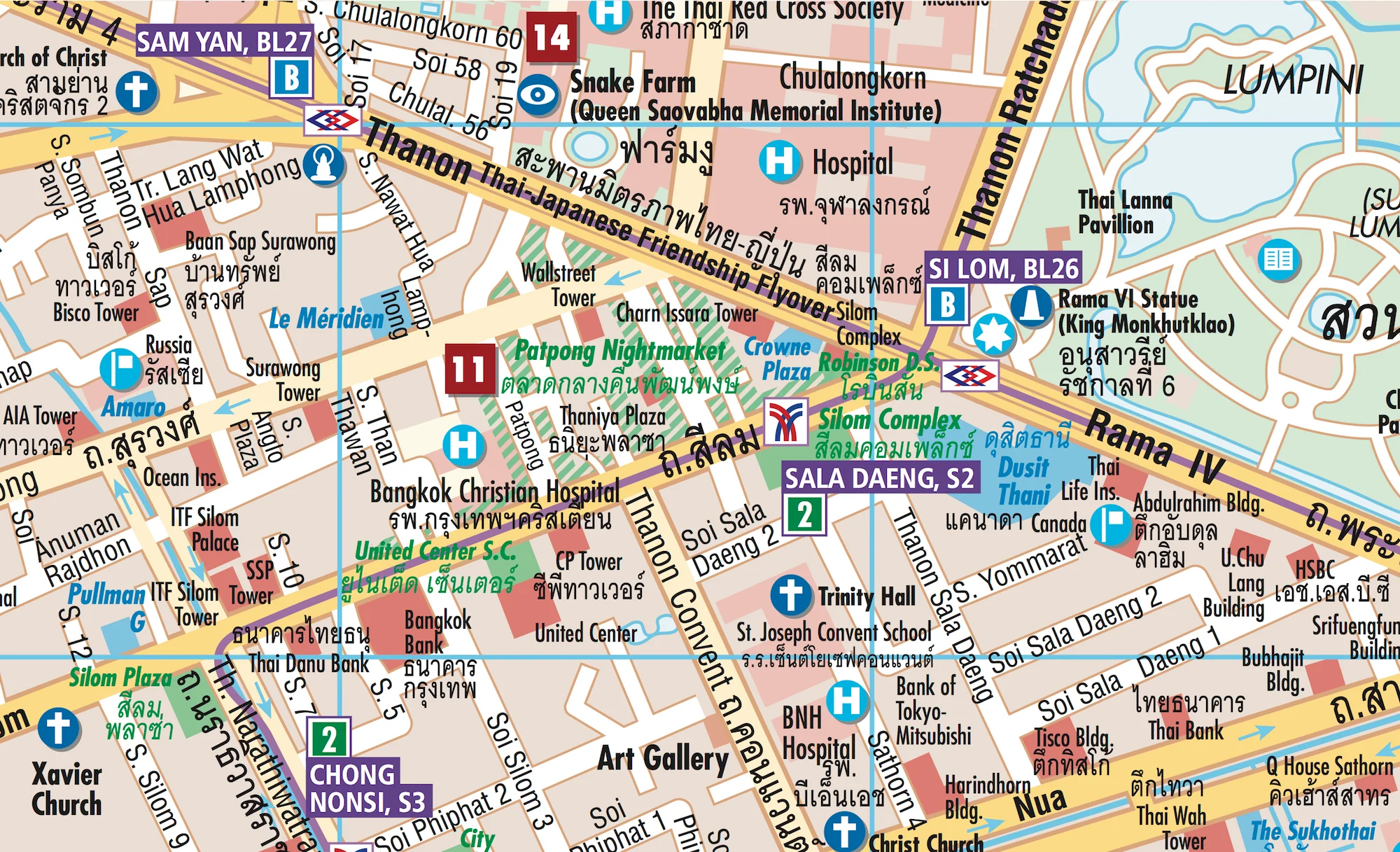 Bangkok Borch Folded Laminated Map - Image 4