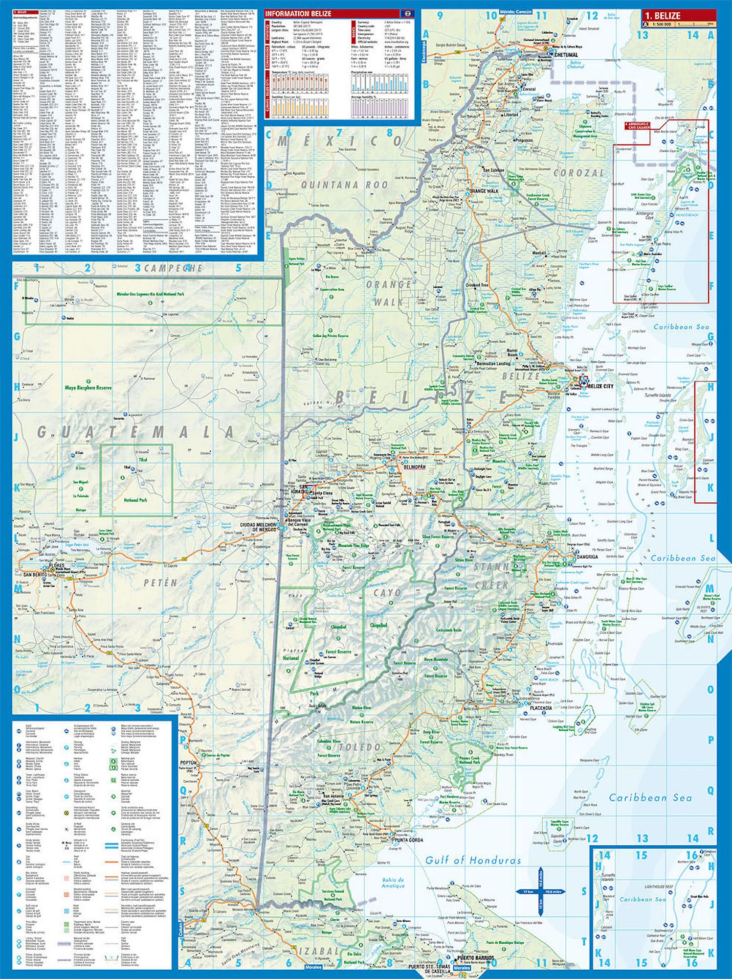 Belize Borch Folded Laminated Map - Image 3