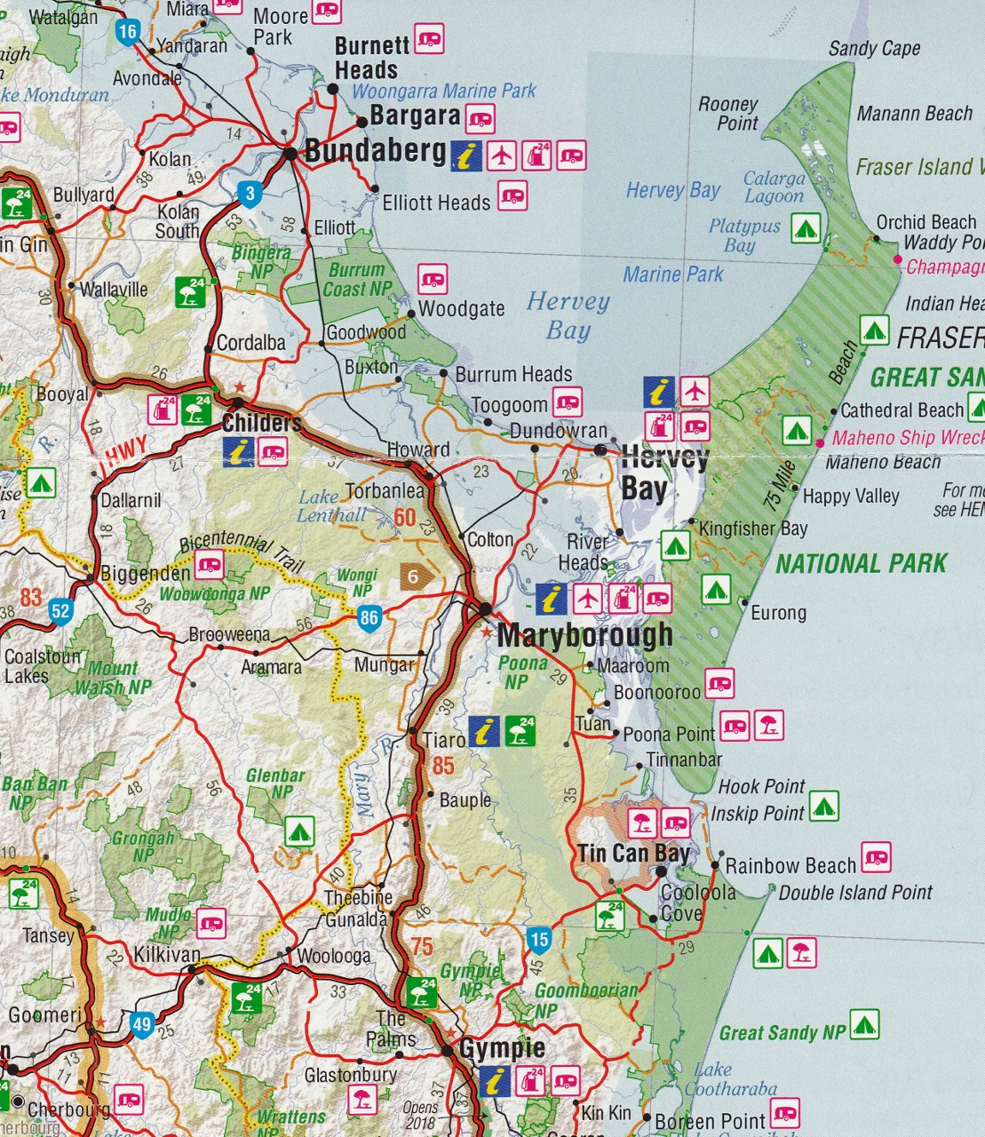 Brisbane to Cairns map by Hema Maps - Image 5