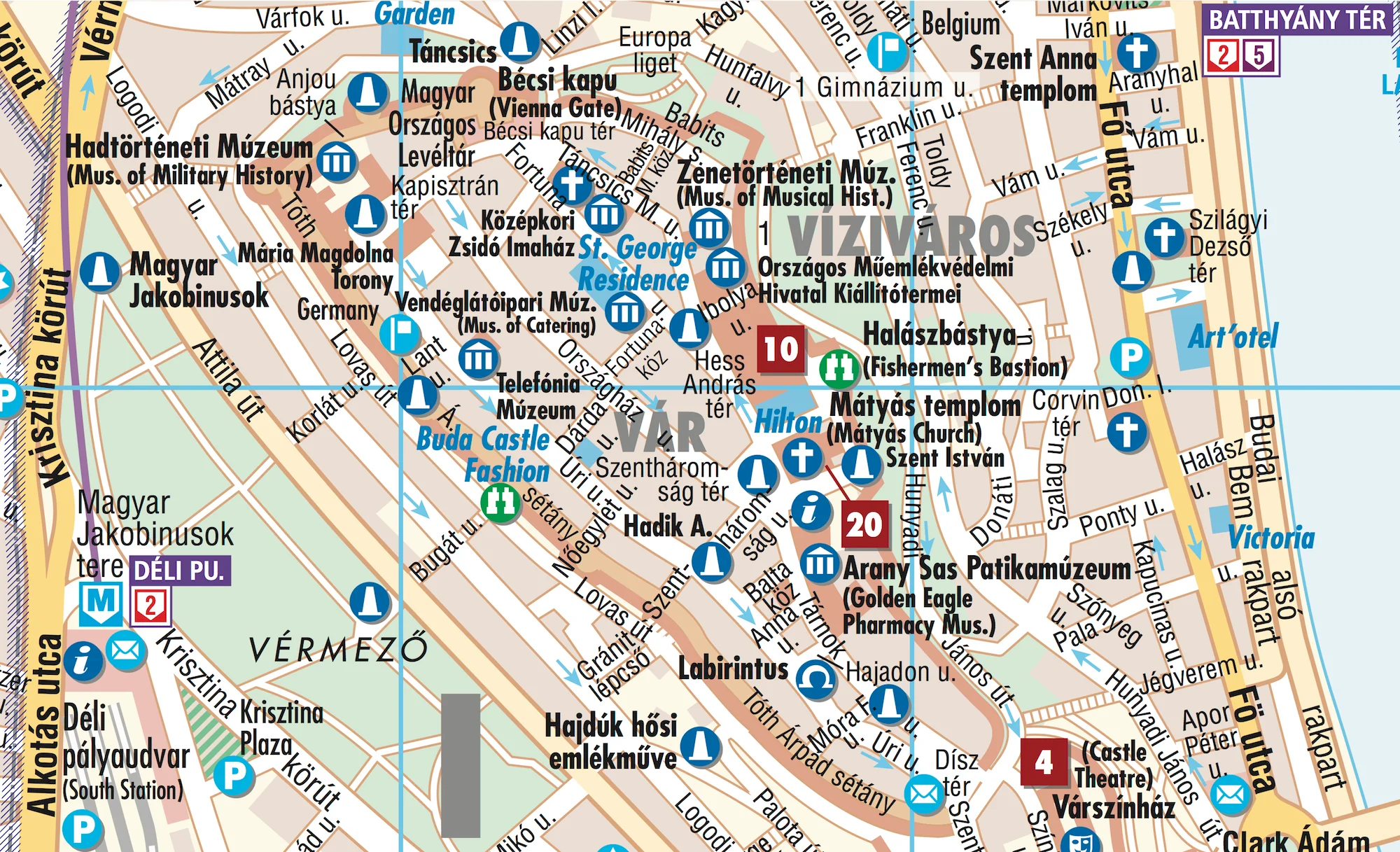Budapest Borch Folded Laminated Map - Image 4