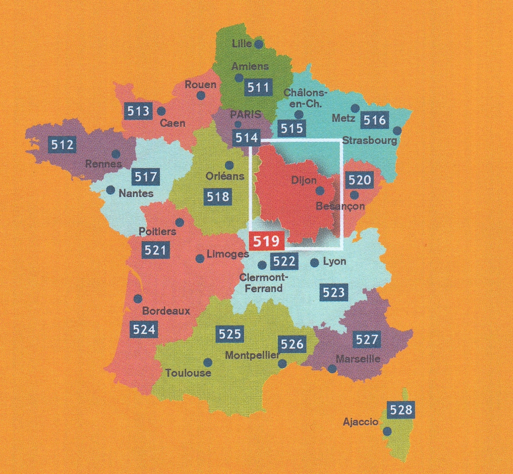 France Burgundy 519 Michelin Map - Image 2