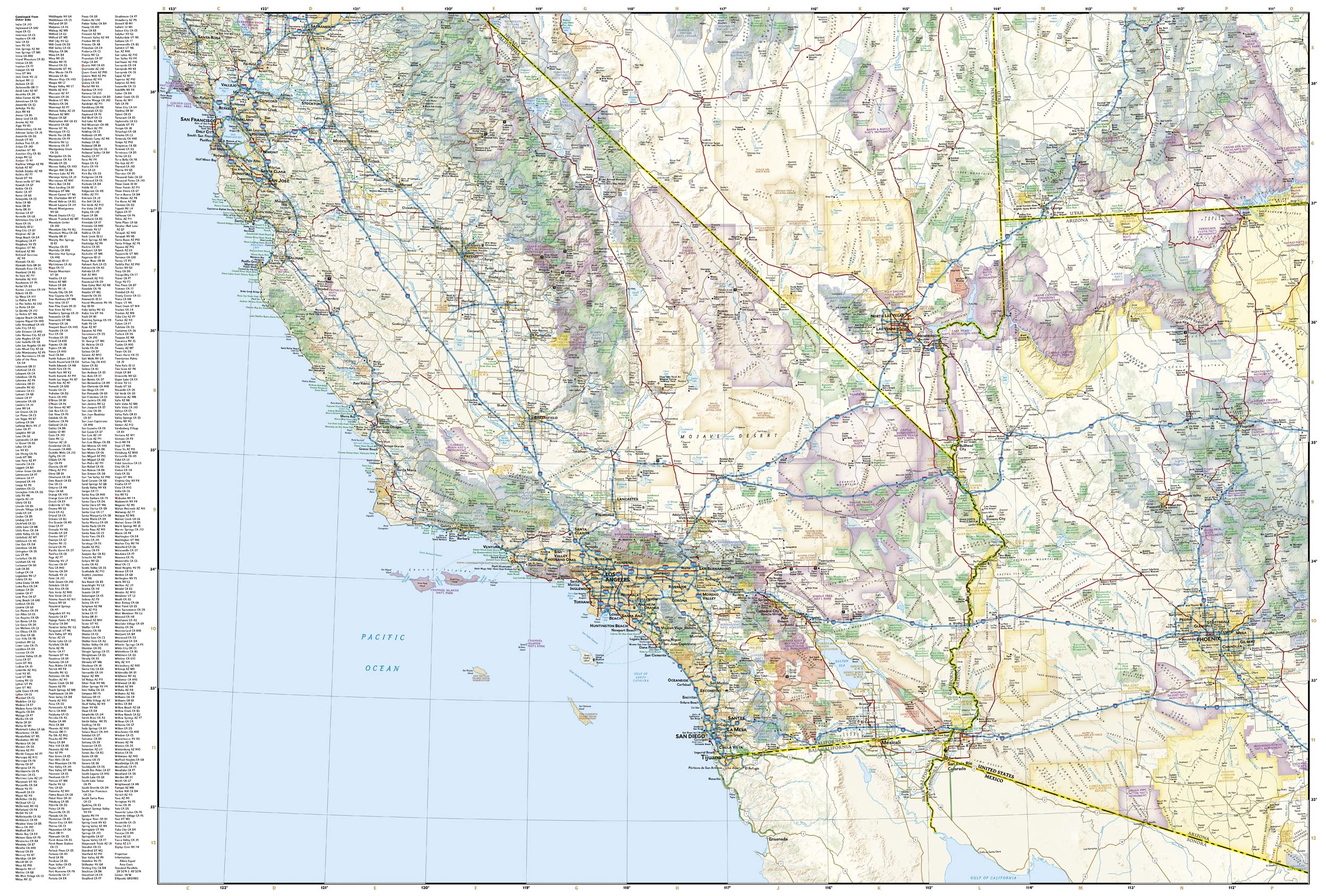 California & Nevada National Geographic Folded Map - Image 3