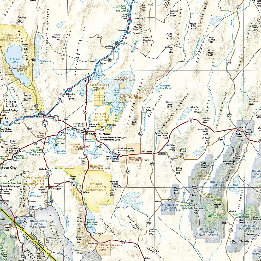 California & Nevada National Geographic Folded Map - Image 4