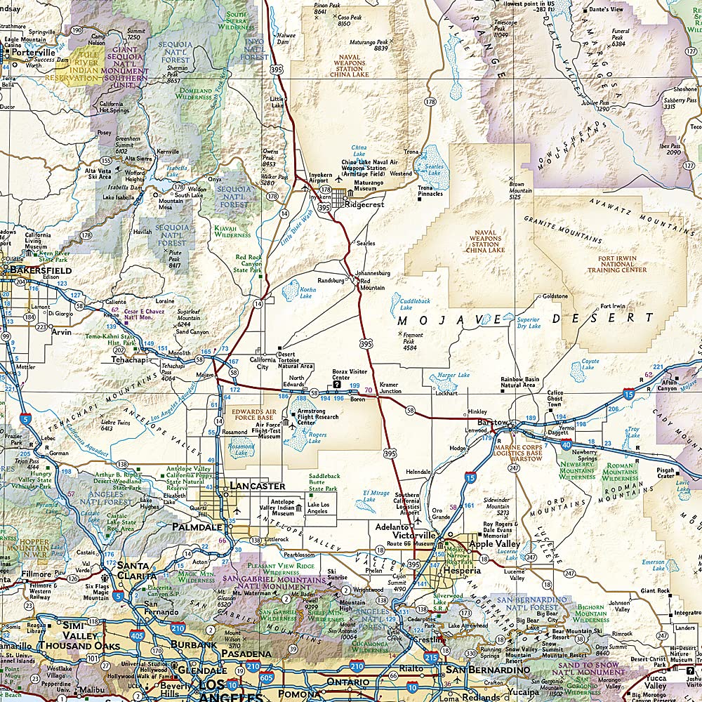 California & Nevada National Geographic Folded Map - Image 5