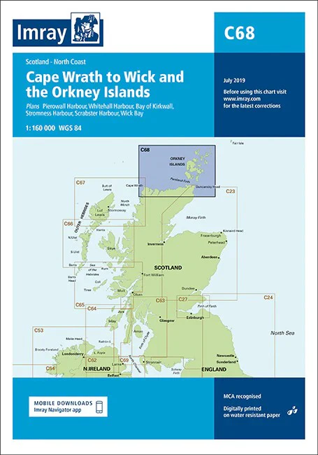 Cape Wrath to Wick and the Orkney Islands Imray Chart
