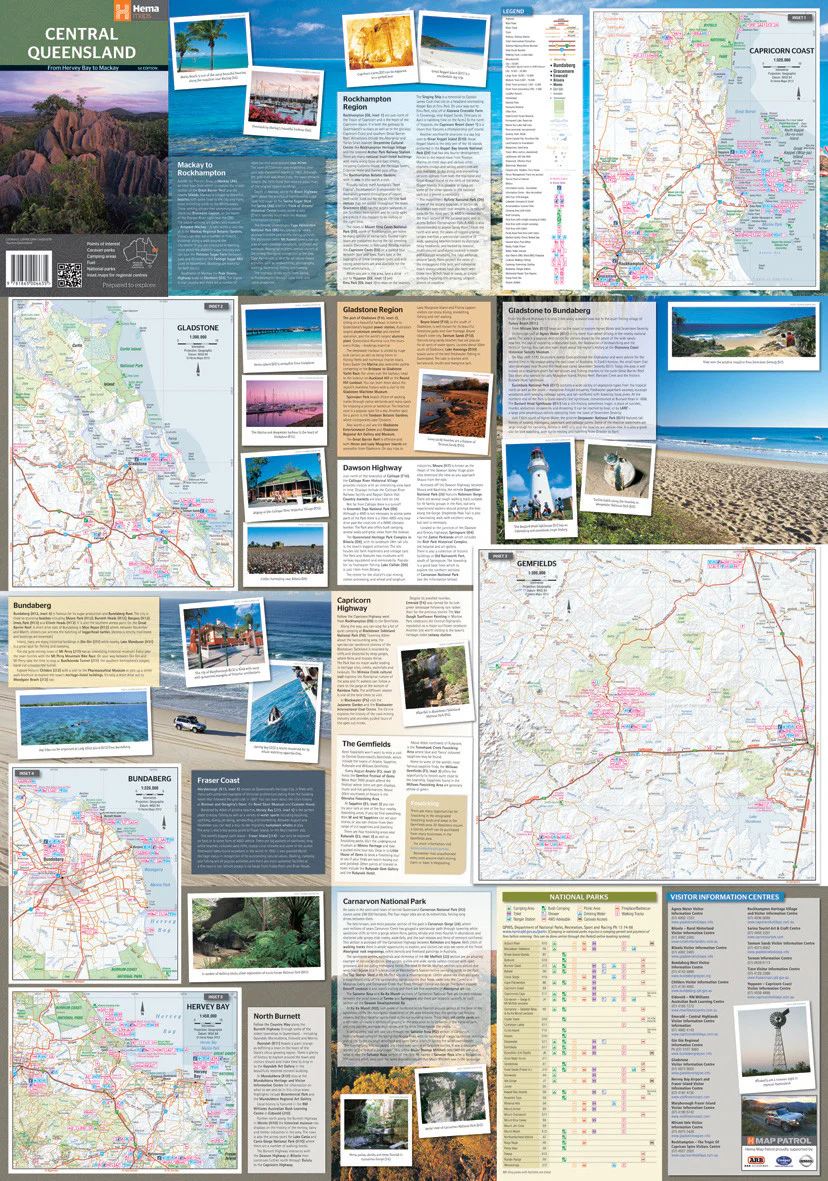 Central Queensland Hema 950 x 560mm Laminated Wall Map - Image 2