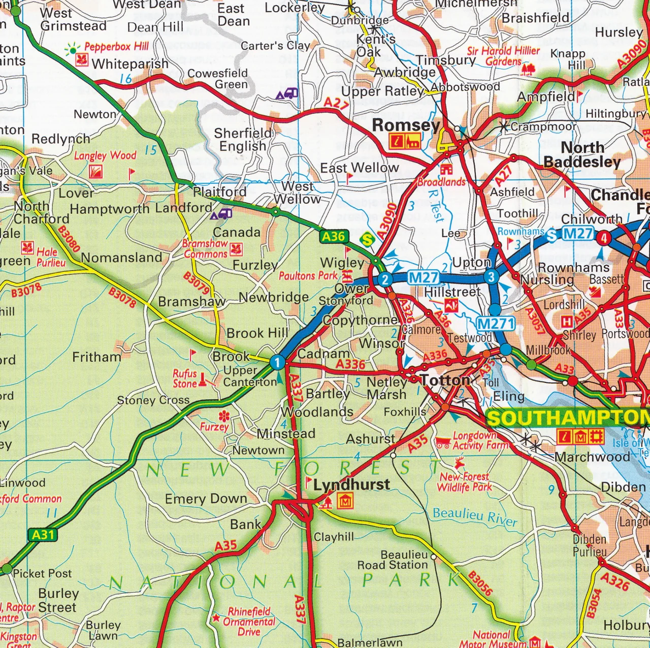 Central Southern England AA Road Map 2 - Image 5