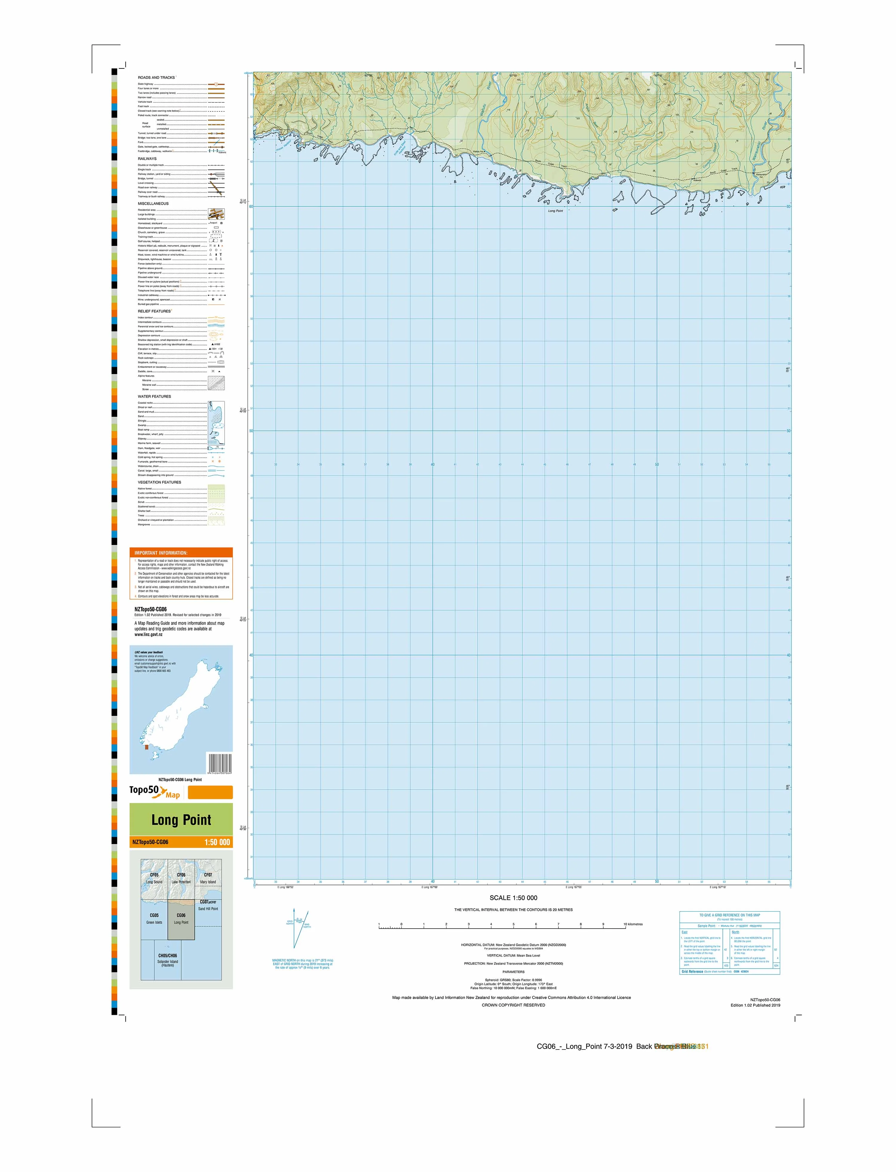 CG06 - Long Point Topo50 map