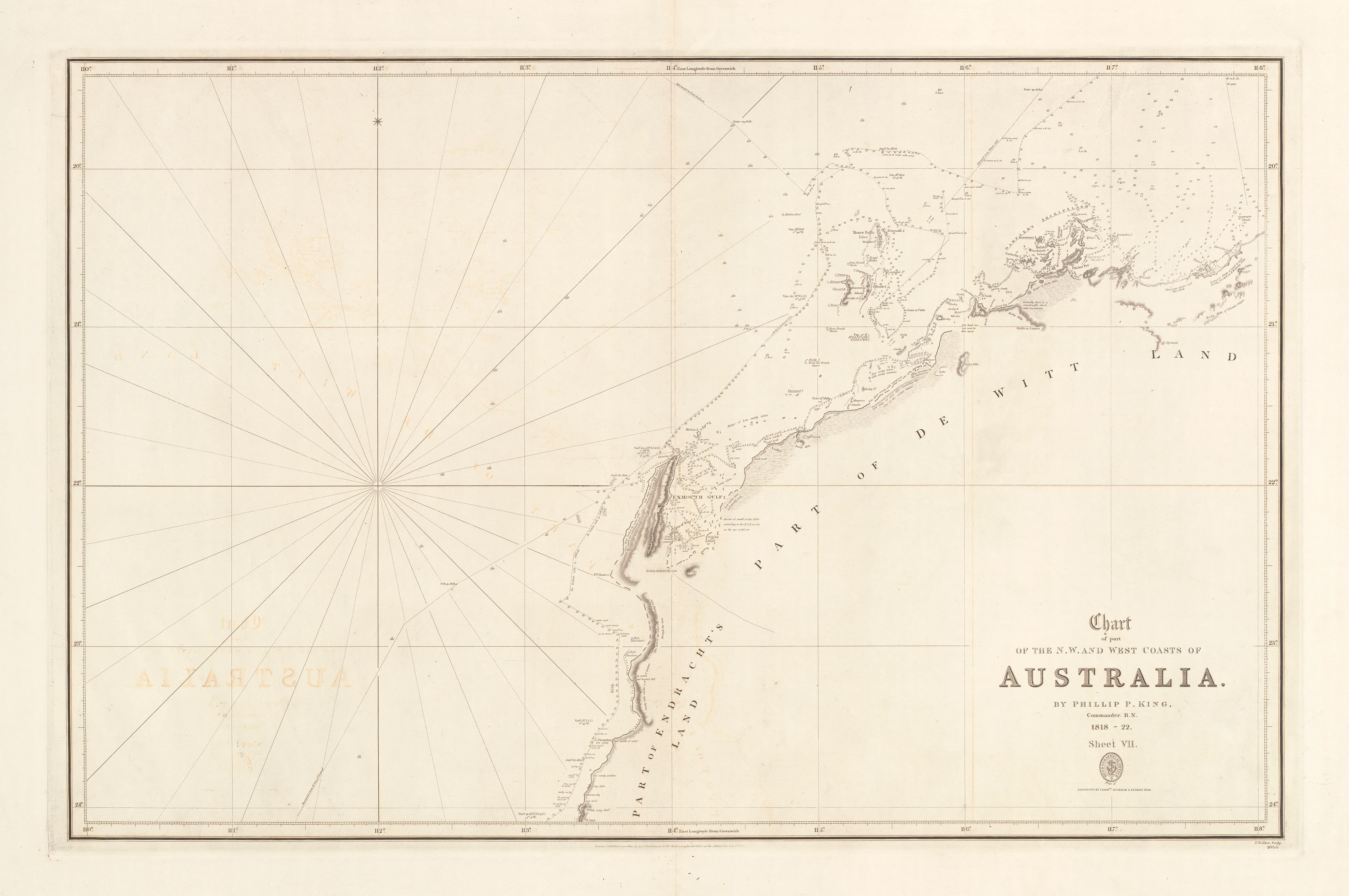 Chart of Part of the North-West & West Coasts of Australia — Sheet VII (1818–1839)