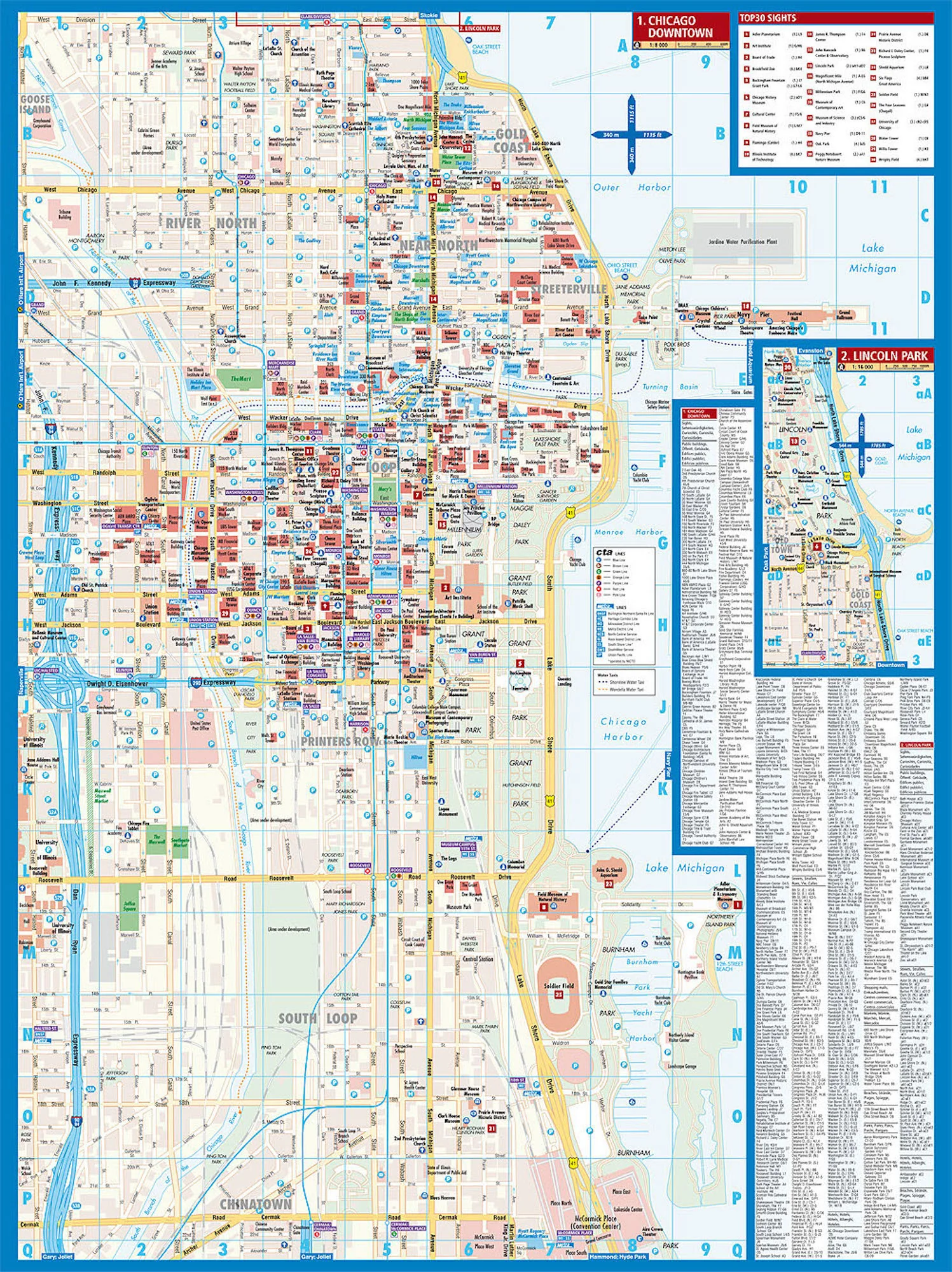 Chicago Borch Folded Laminated Map - Image 3