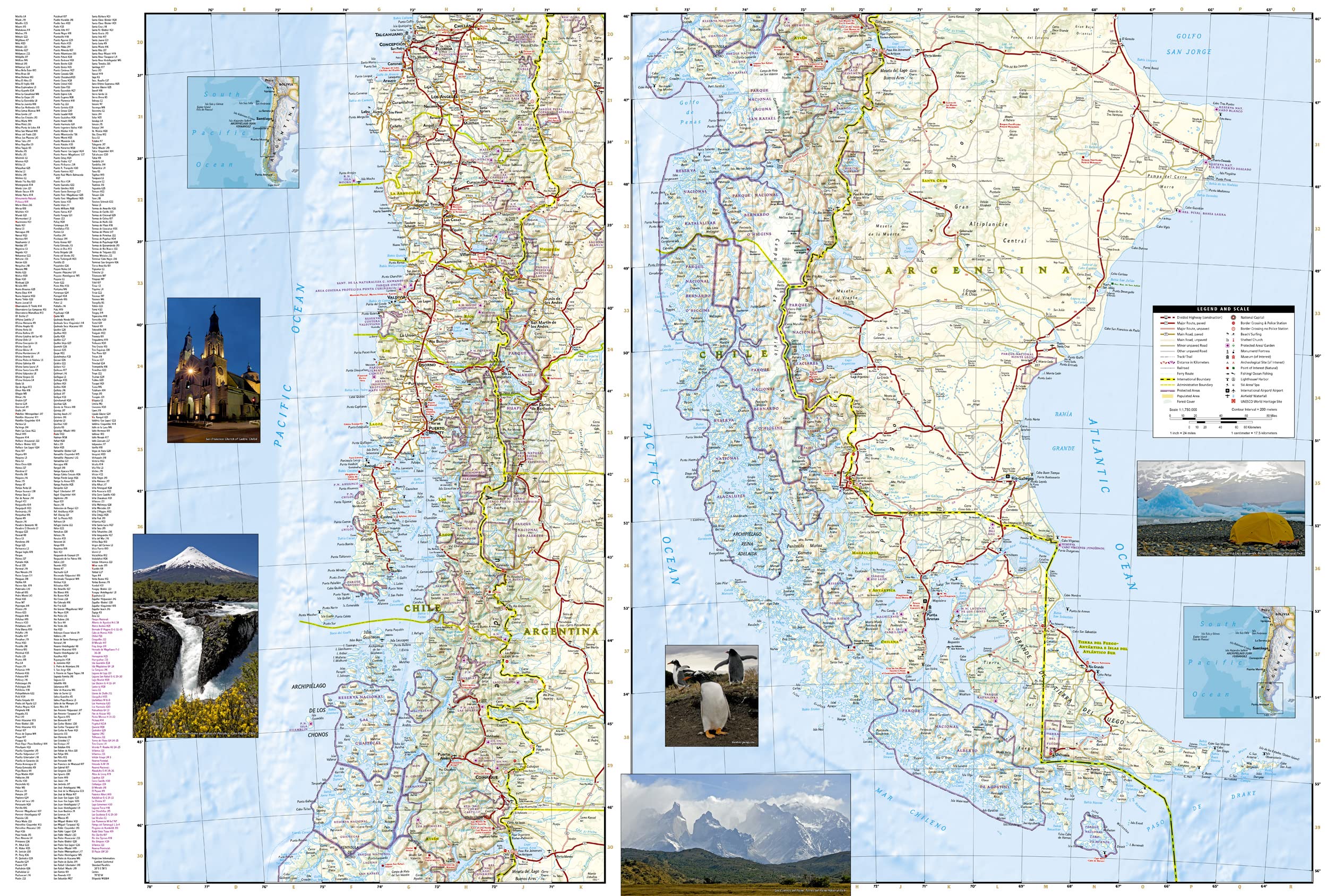 Chile National Geographic Folded Map - Image 3