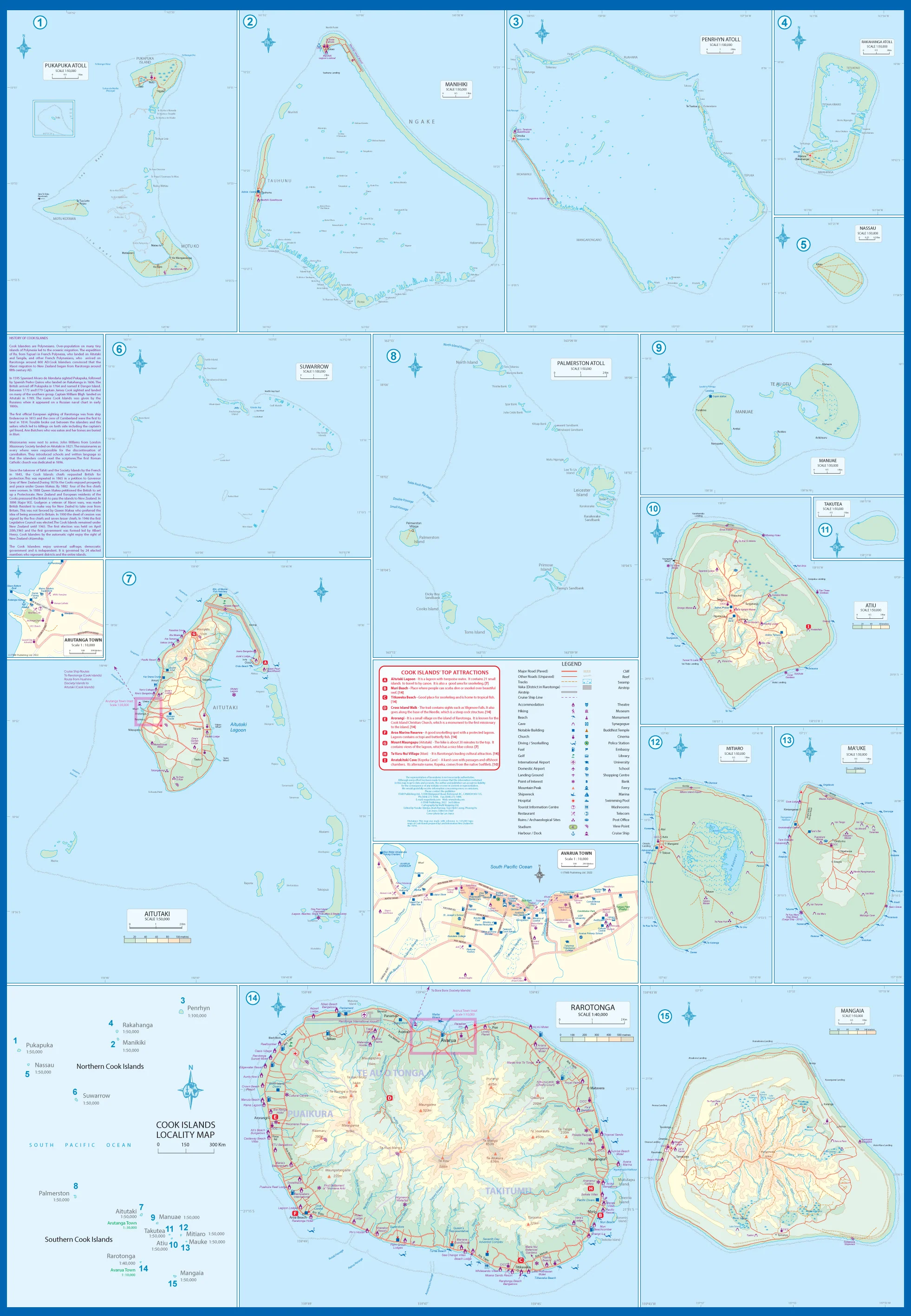 Cook Islands & East Pacific Cruising ITMB Map - Image 3