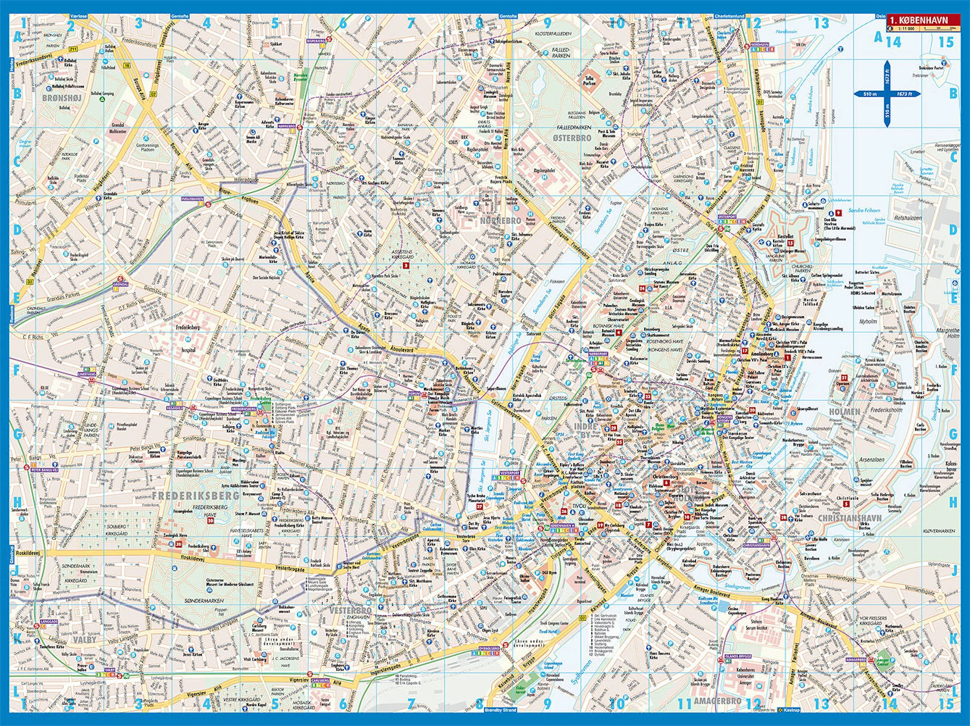 Copenhagen Borch Folded Laminated Map - Image 3