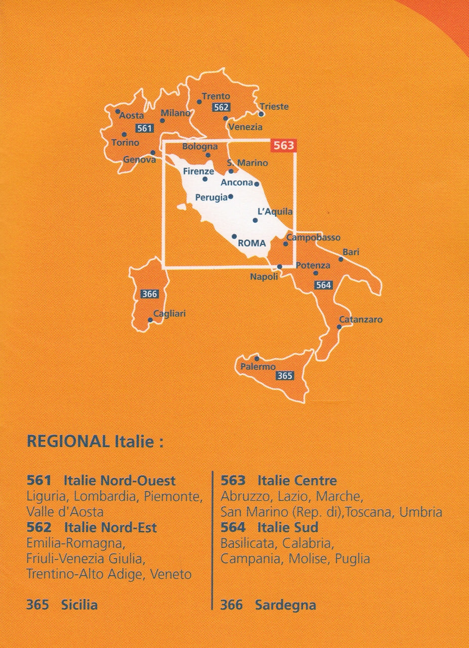 Italy Central Map Michelin 563 - Image 3