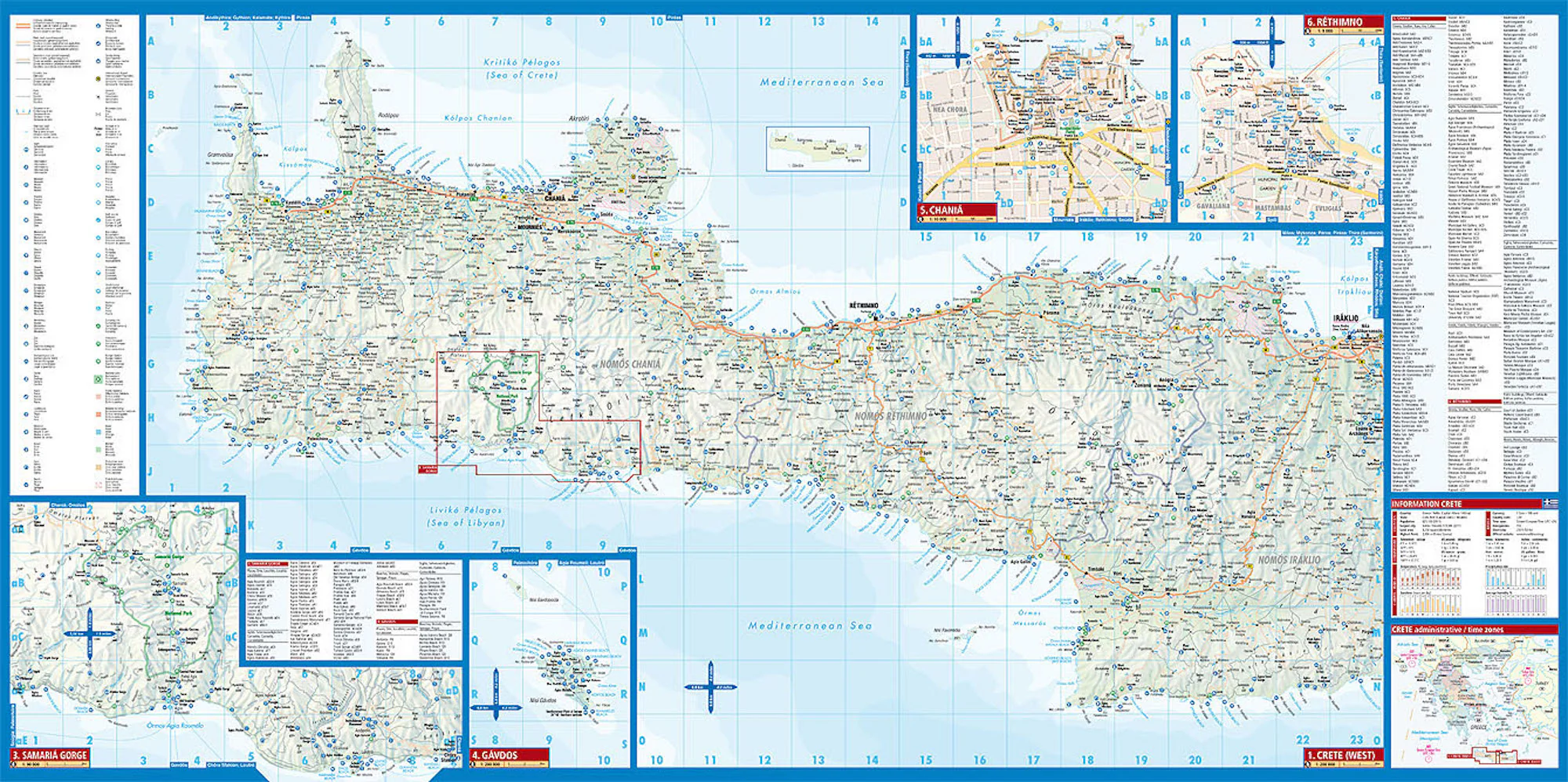 Crete Borch Folded Laminated Map - Image 3