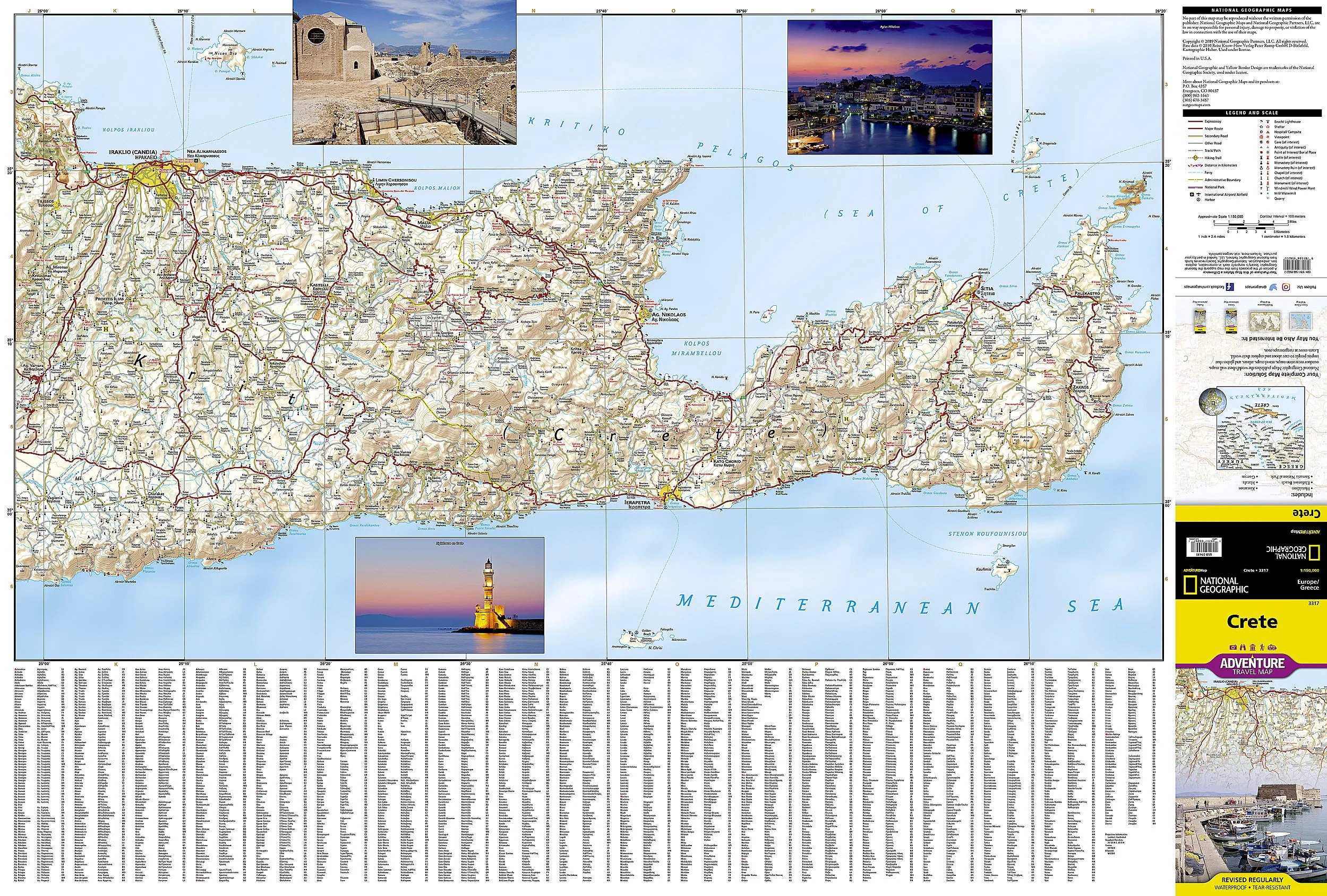 Crete National Geographic Folded Map - Image 2