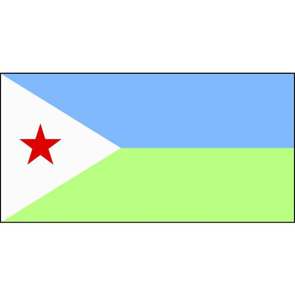 Djibouti Flag 1800 x 900mm