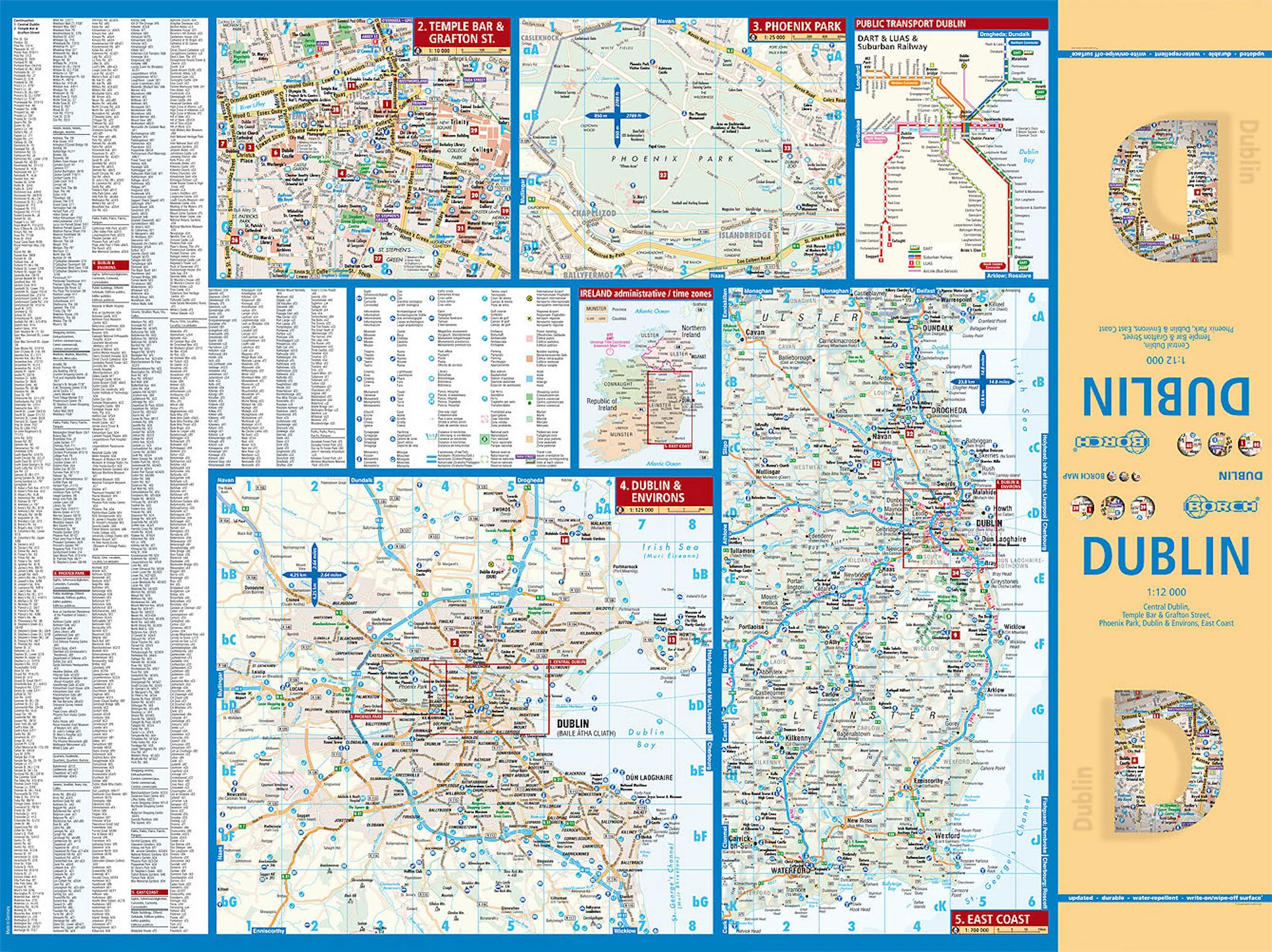 Dublin Borch Folded Laminated Map - Image 2