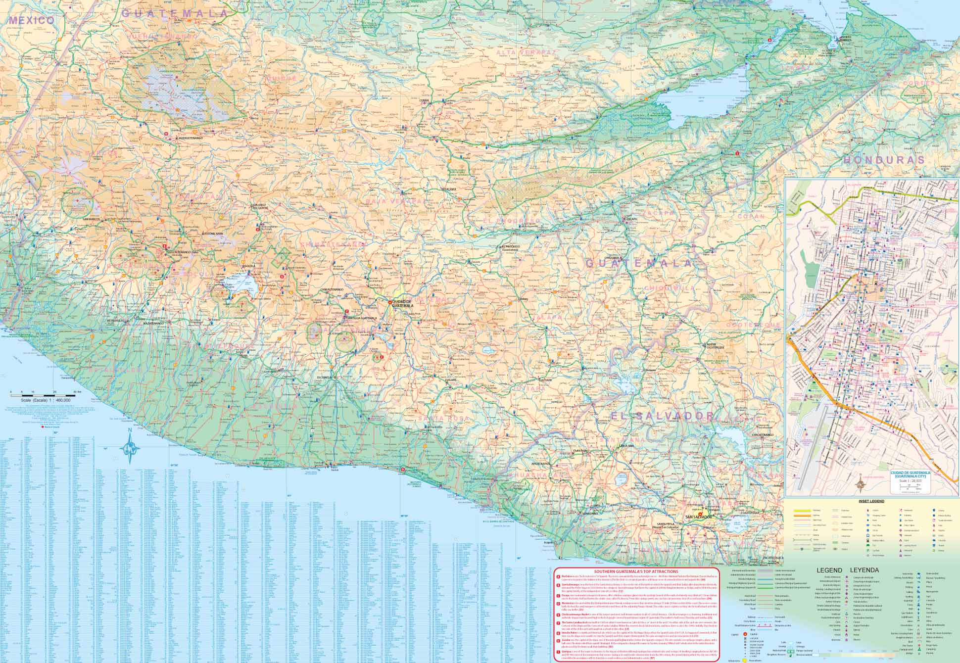 El Salvador & Southern Guatemala ITMB Map - Image 3