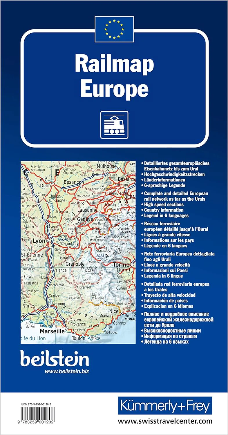 Railmap of Europe Kummerley & Frey - Image 2
